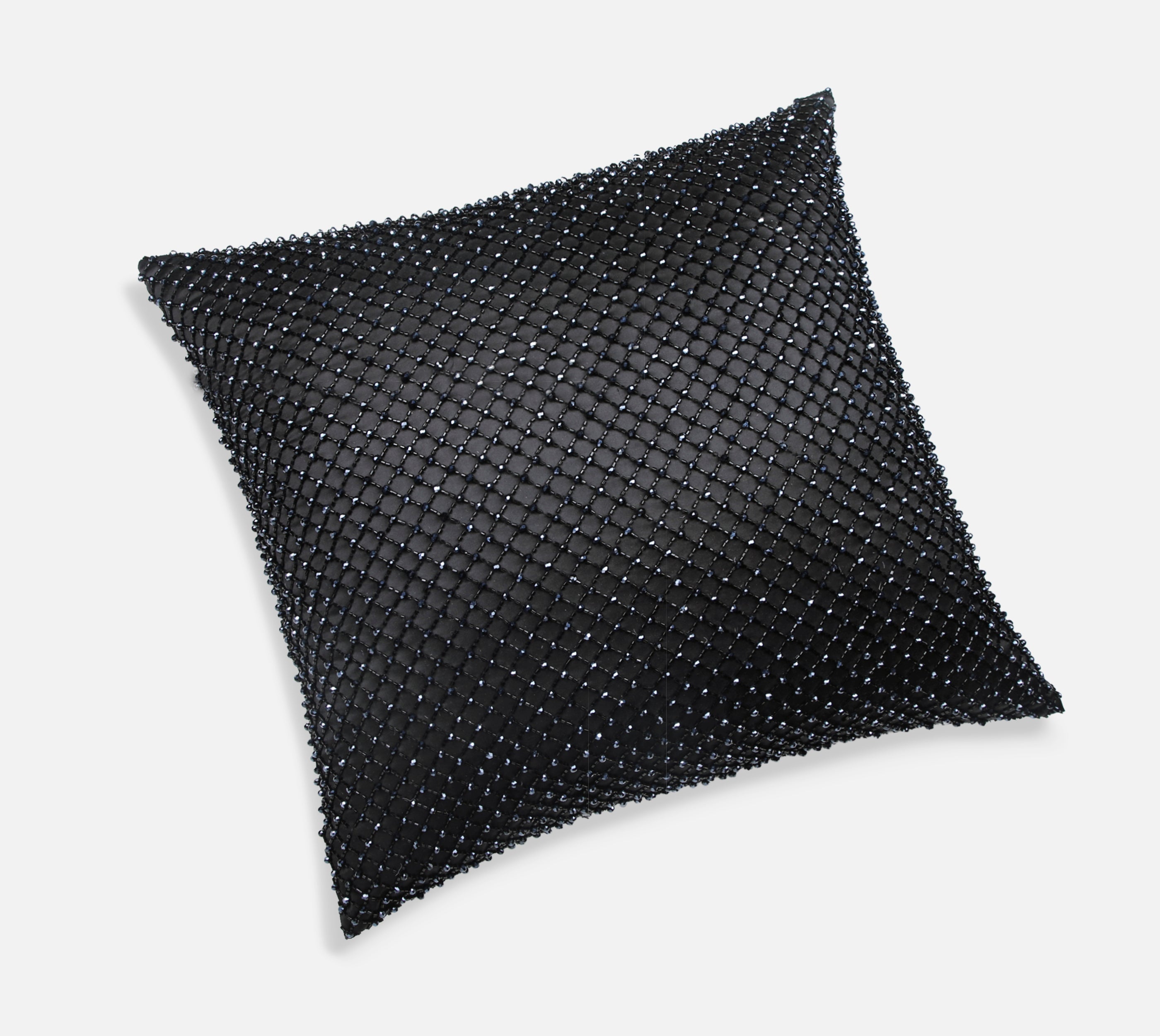MIDAS Black Beaded Cushion Cover