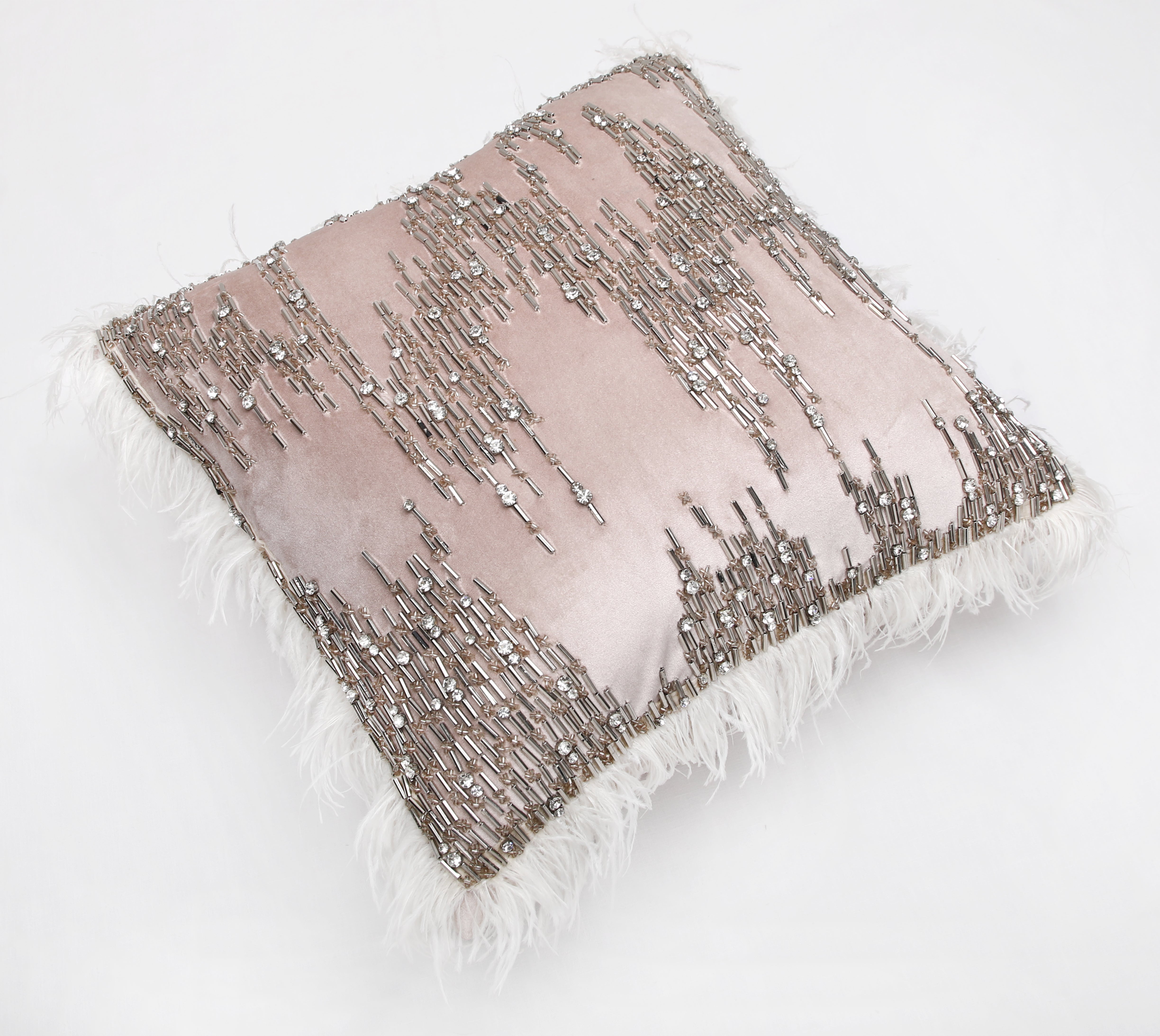 XENIA Pink Velvet Cushion Cover