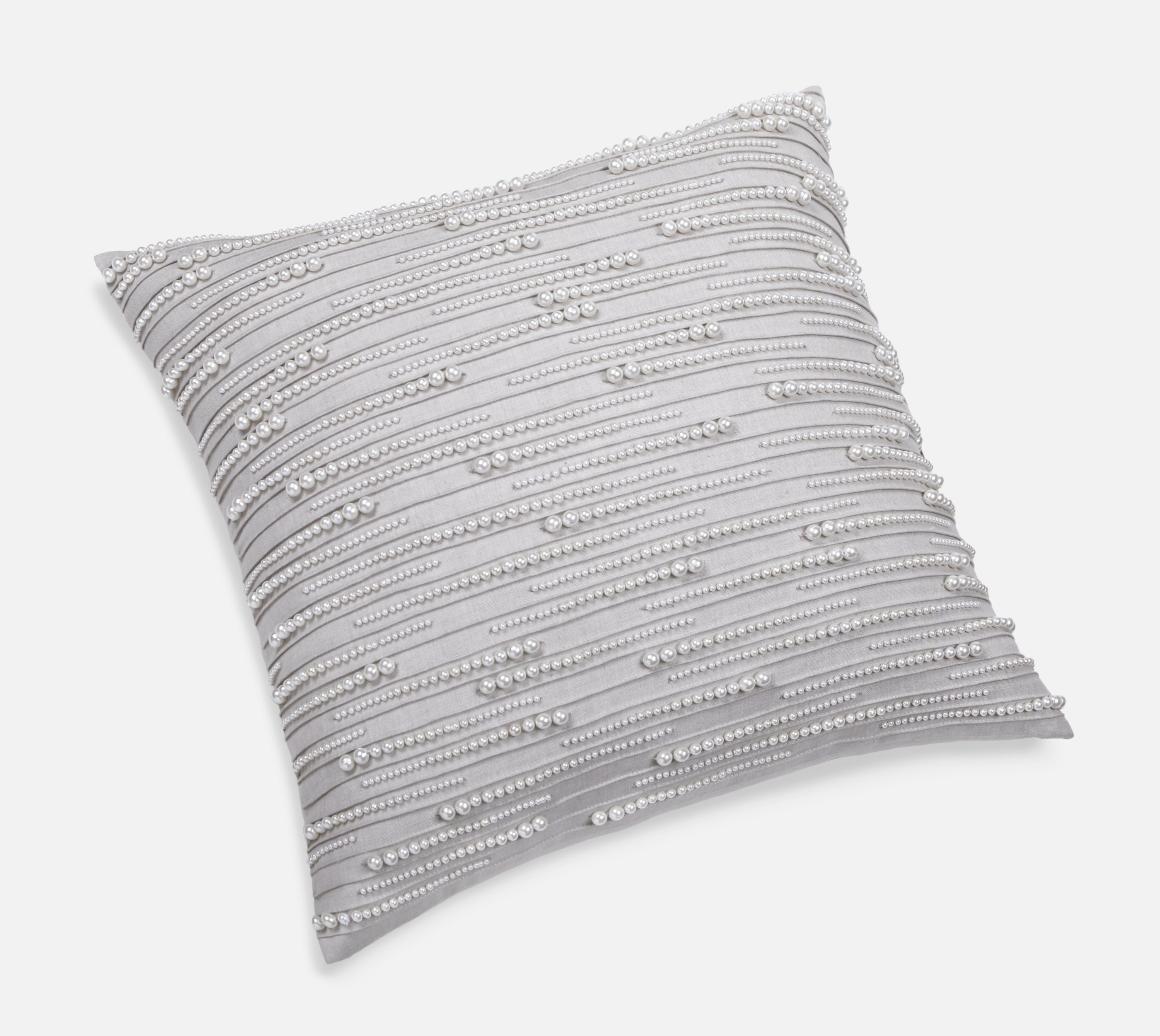 ORIENT Light Grey Linen Cotton Cushion Cover