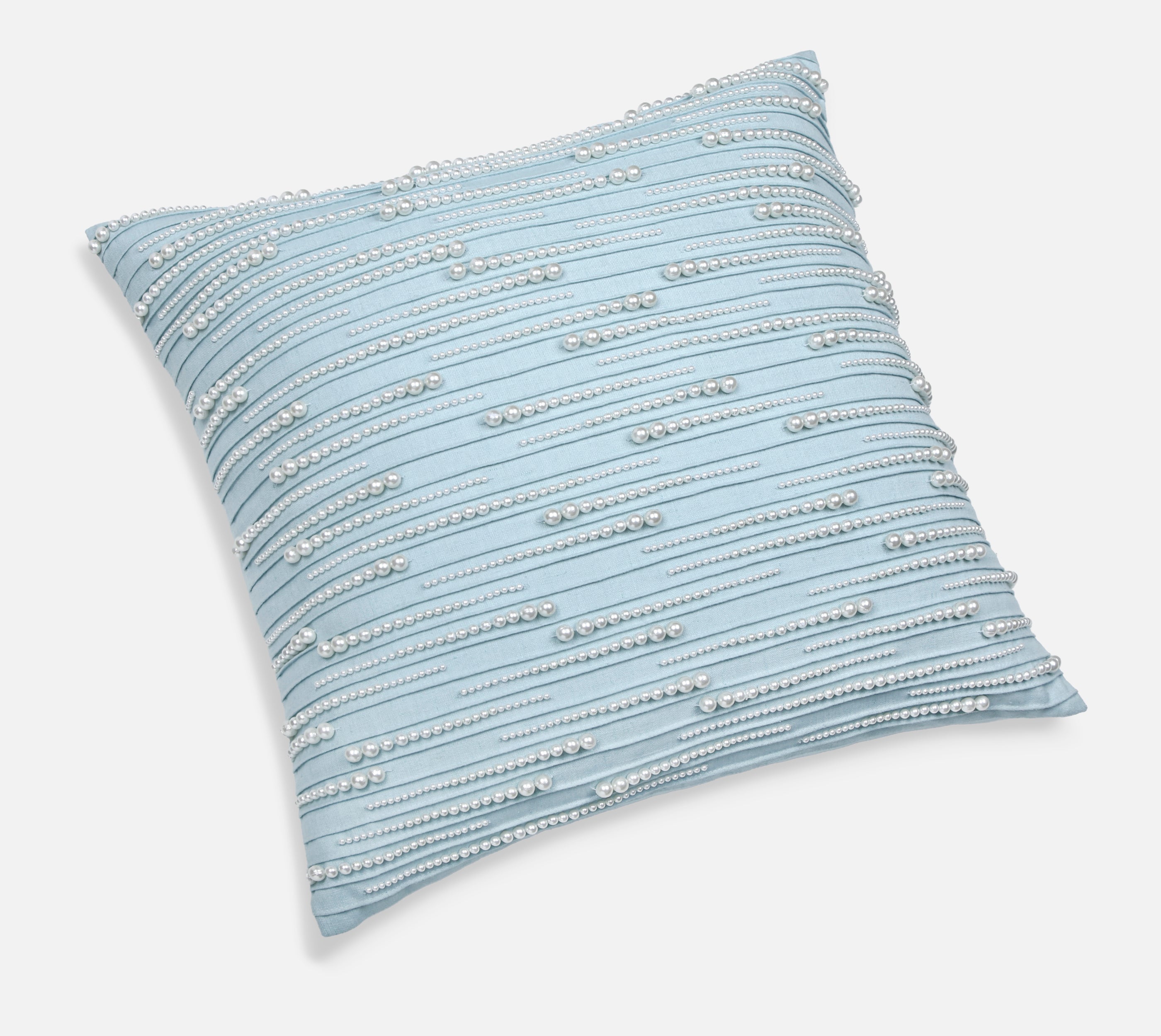 ORIENT Light Blue Linen Cotton Cushion Cover