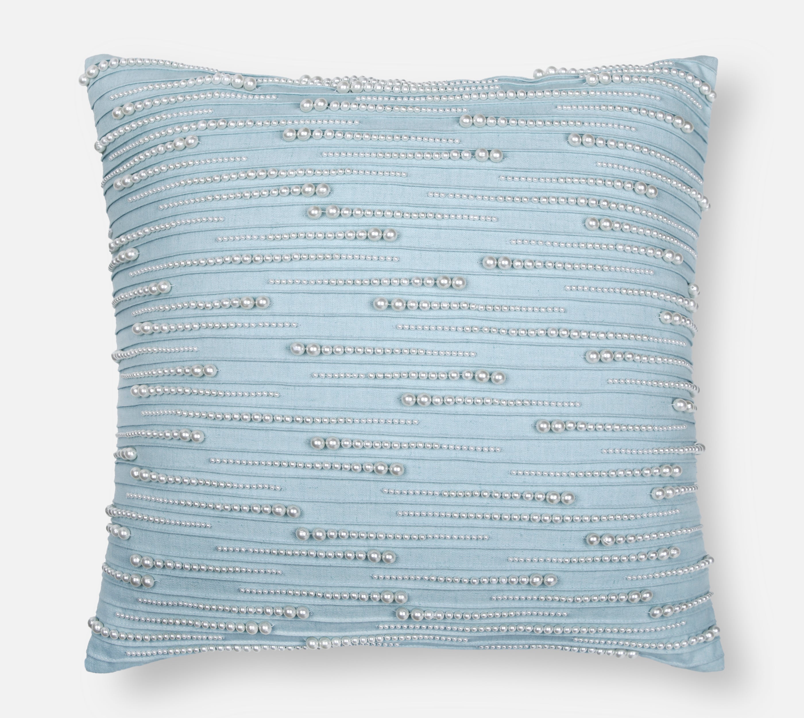 ORIENT Light Blue Linen Cotton Cushion Cover