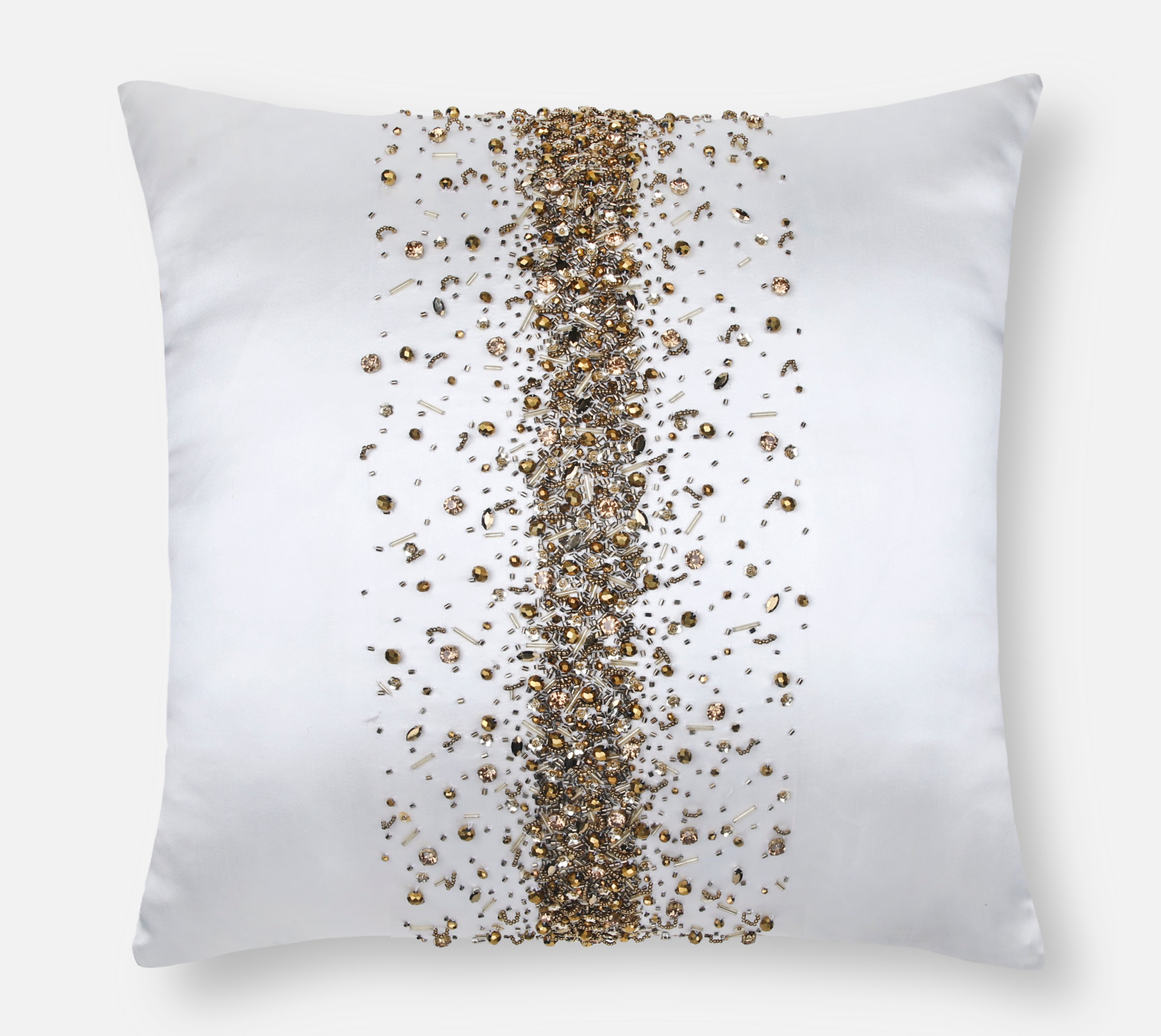 FLUTTER White Beaded Cushion Cover