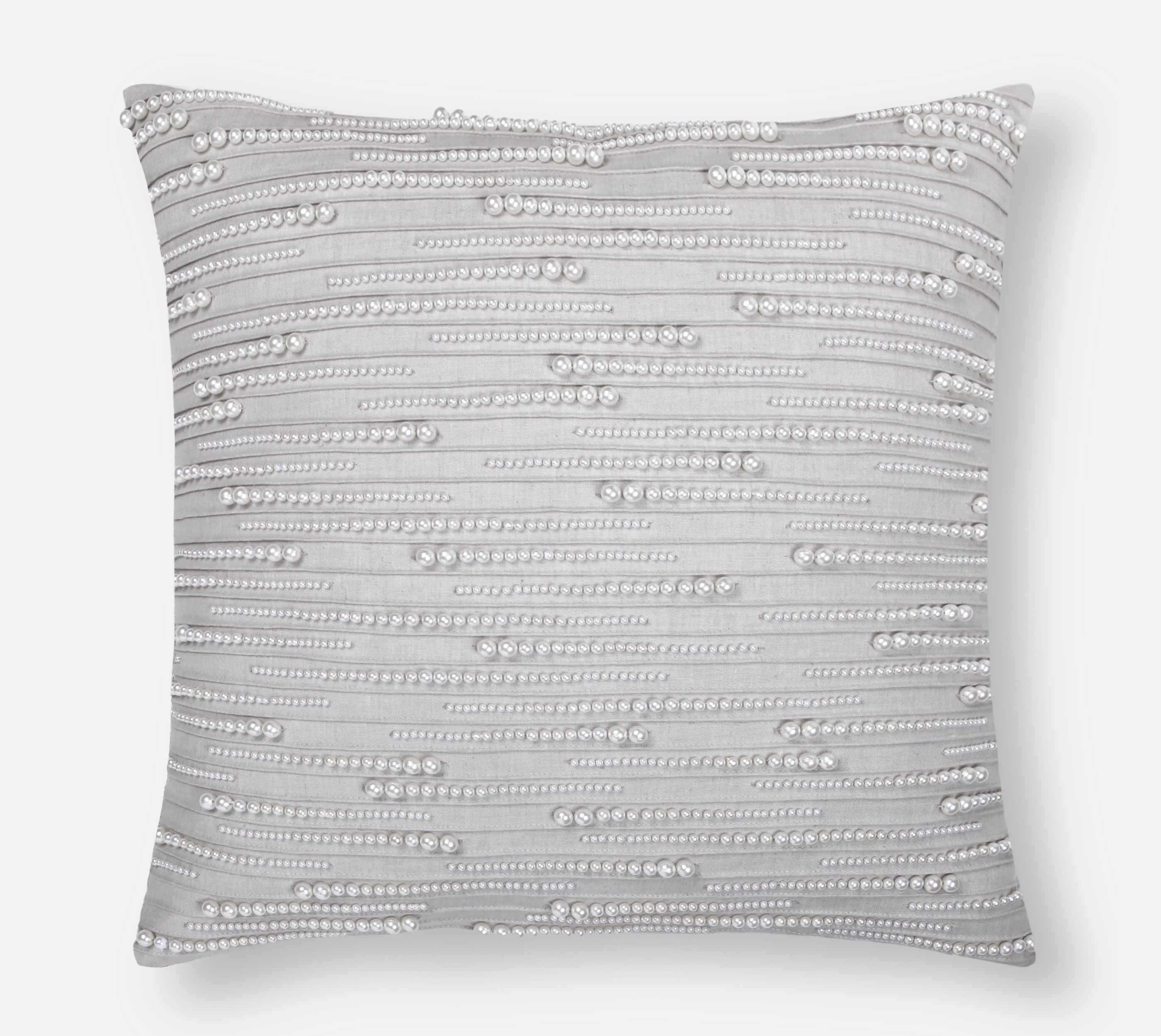 ORIENT Light Grey Linen Cotton Cushion Cover