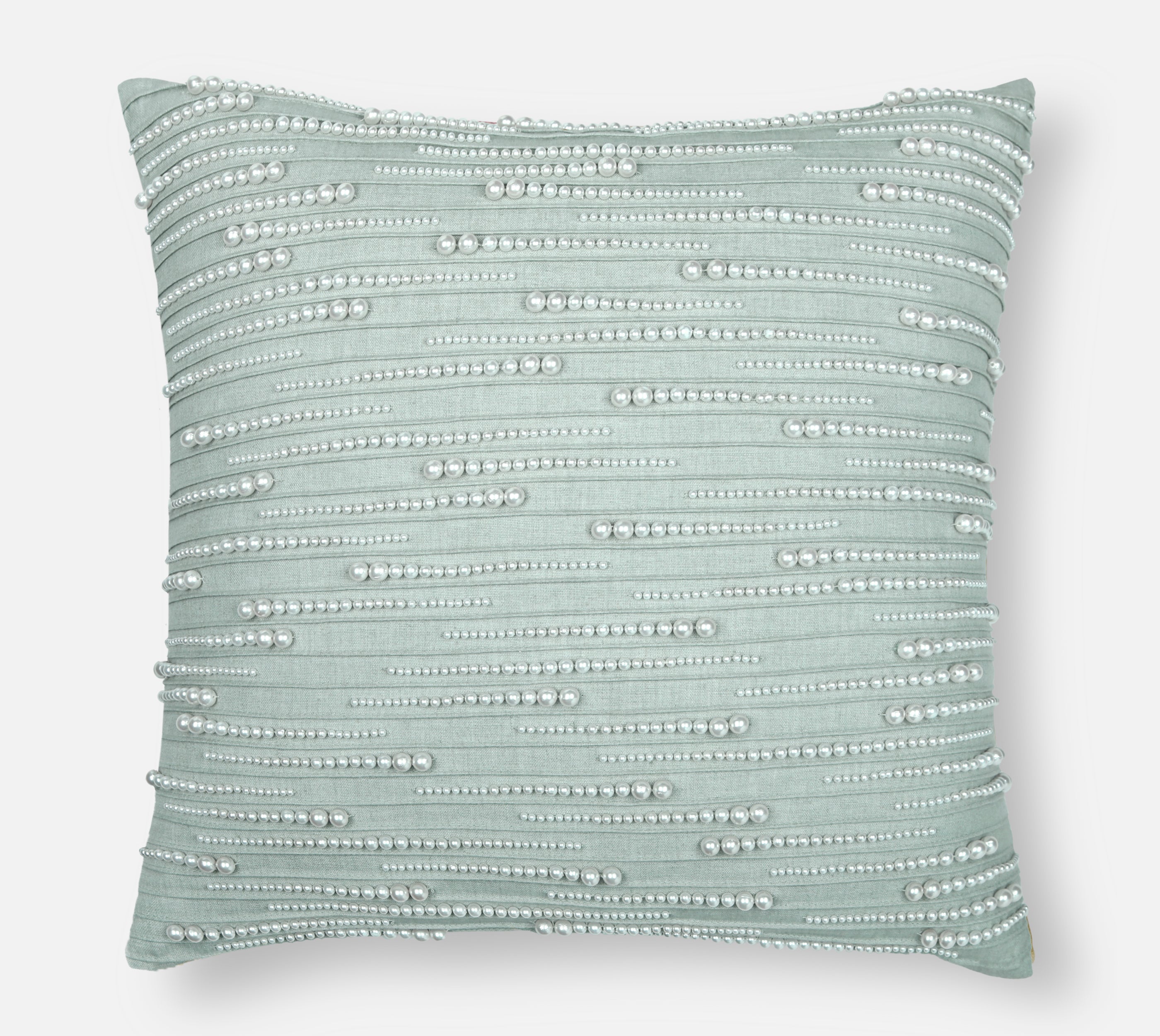 ORIENT Light Green Linen Cotton Cushion Cover