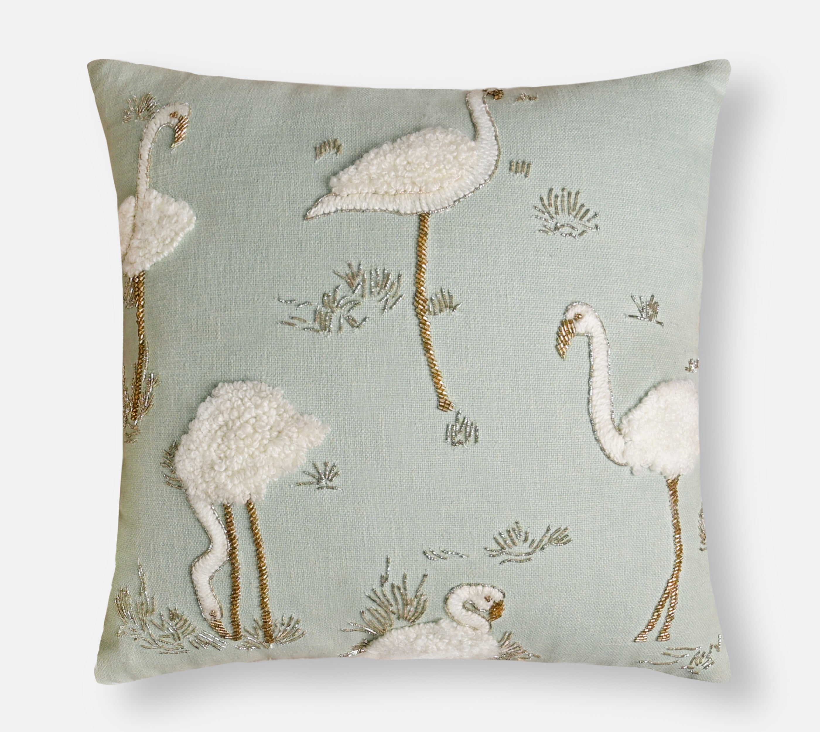 ISABELLA Mint Cotton Cushion Cover