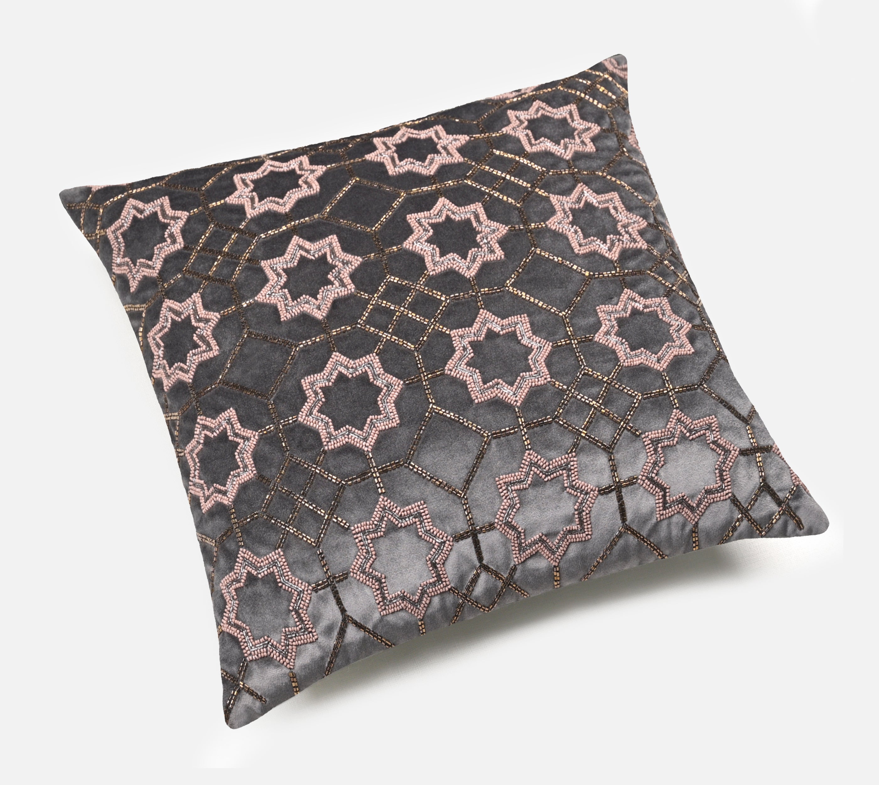 PATINA Dark Grey Velvet Cushion Cover