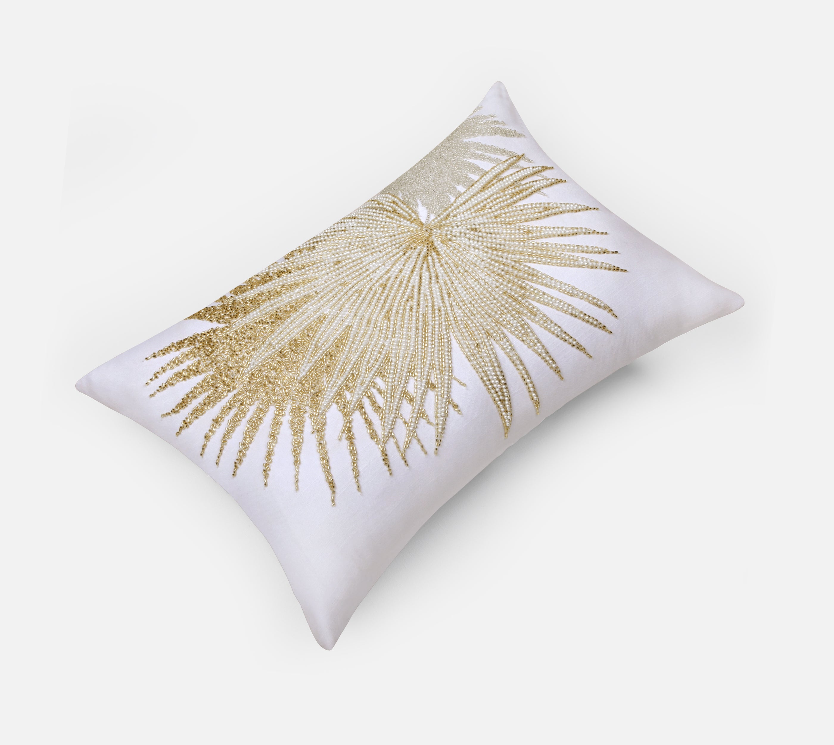 CORDELIA Off white Beaded Cushion Cover
