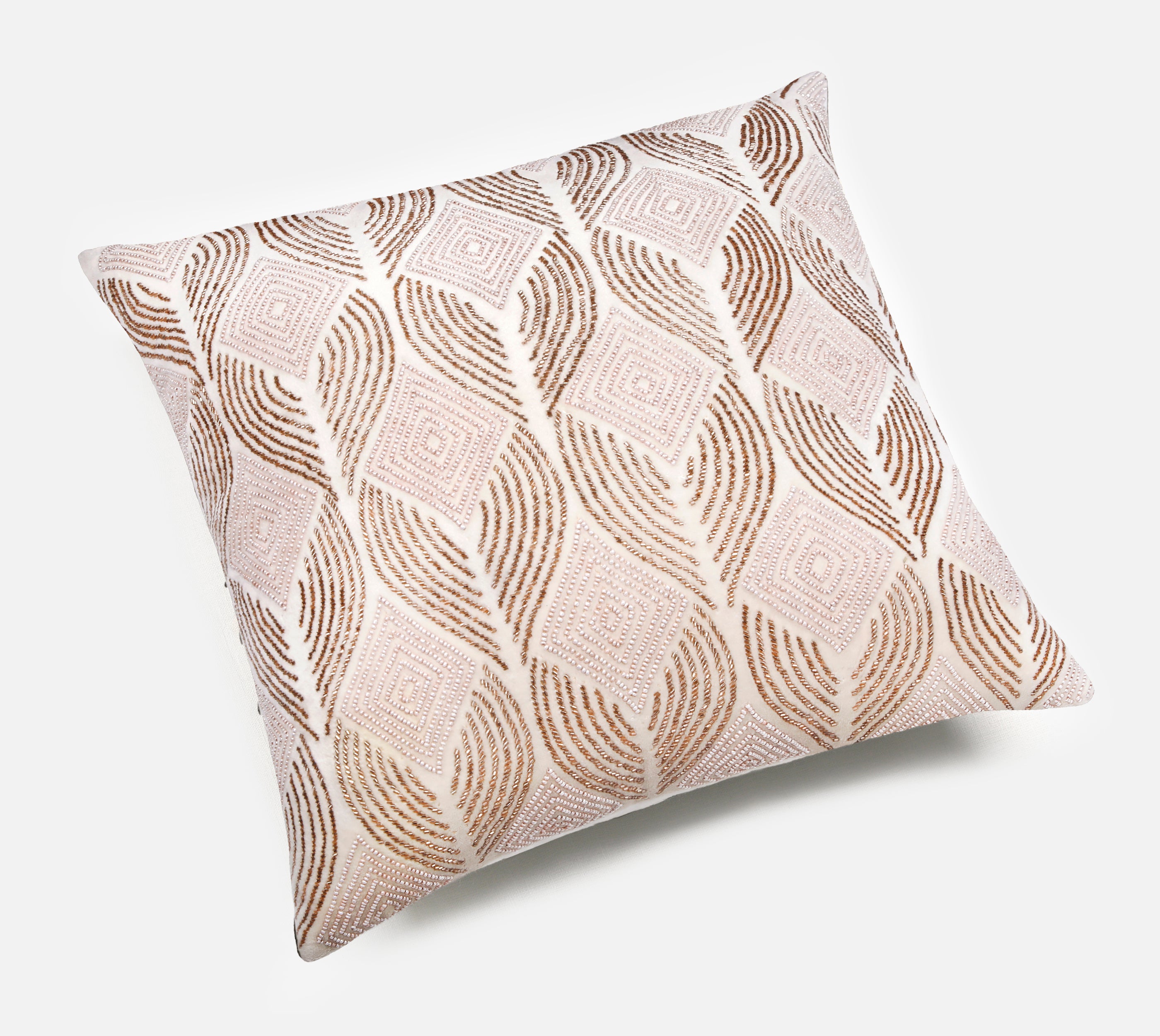 IRIS Cream Pink Velvet Cushion Cover