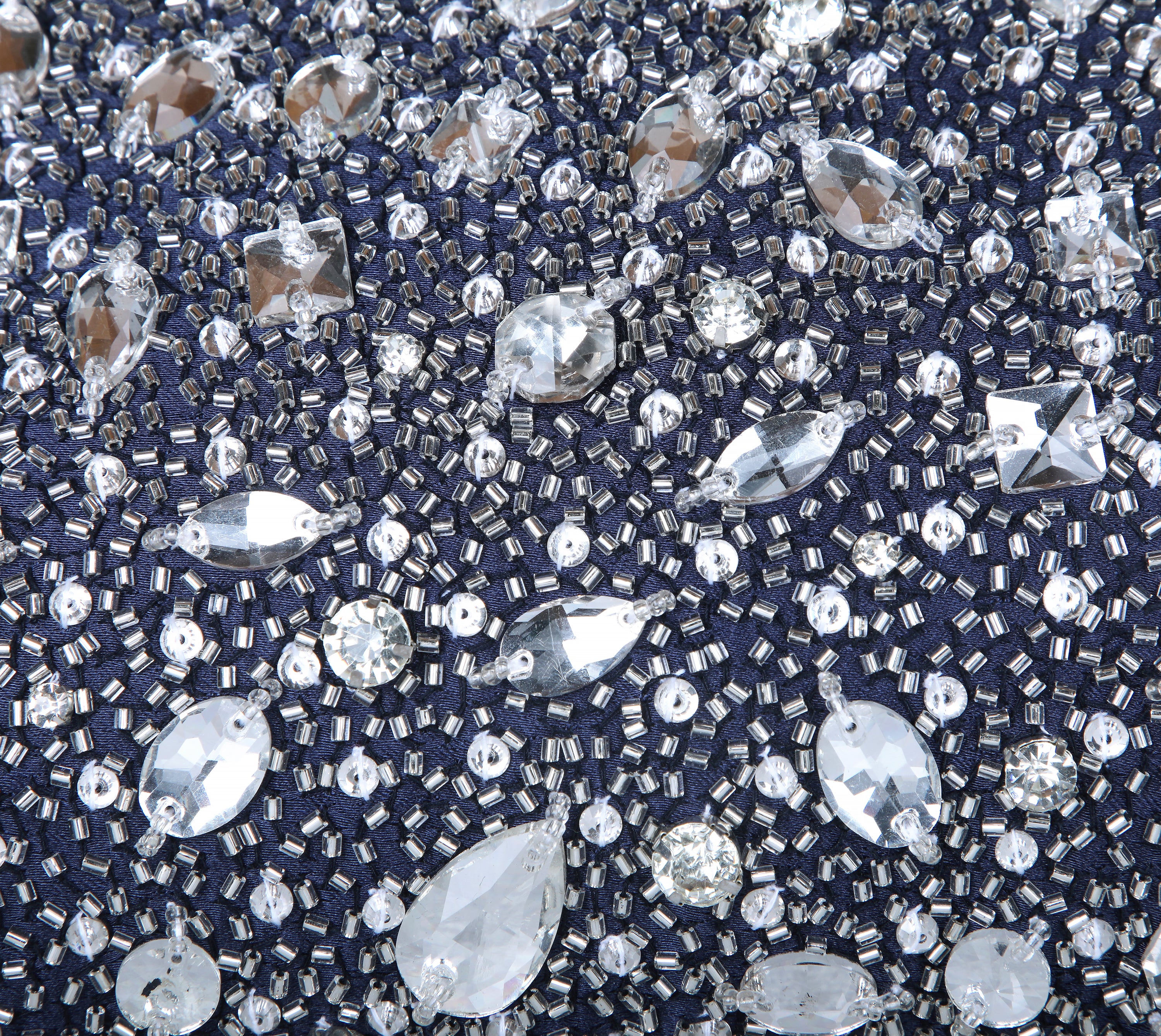 FORTUNE Navy Blue Bling Cushion Cover