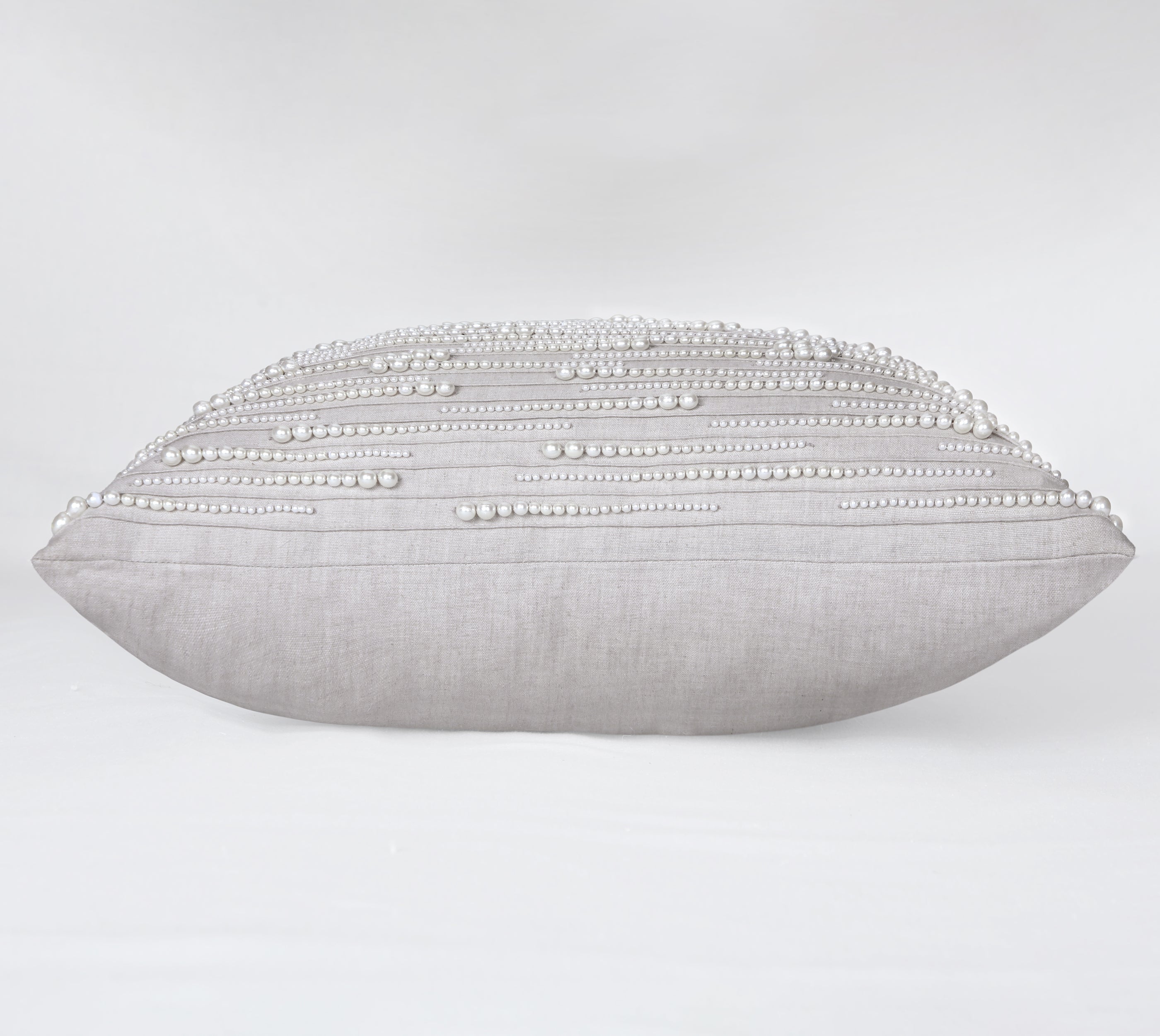 ORIENT Light Grey Linen Cotton Cushion Cover