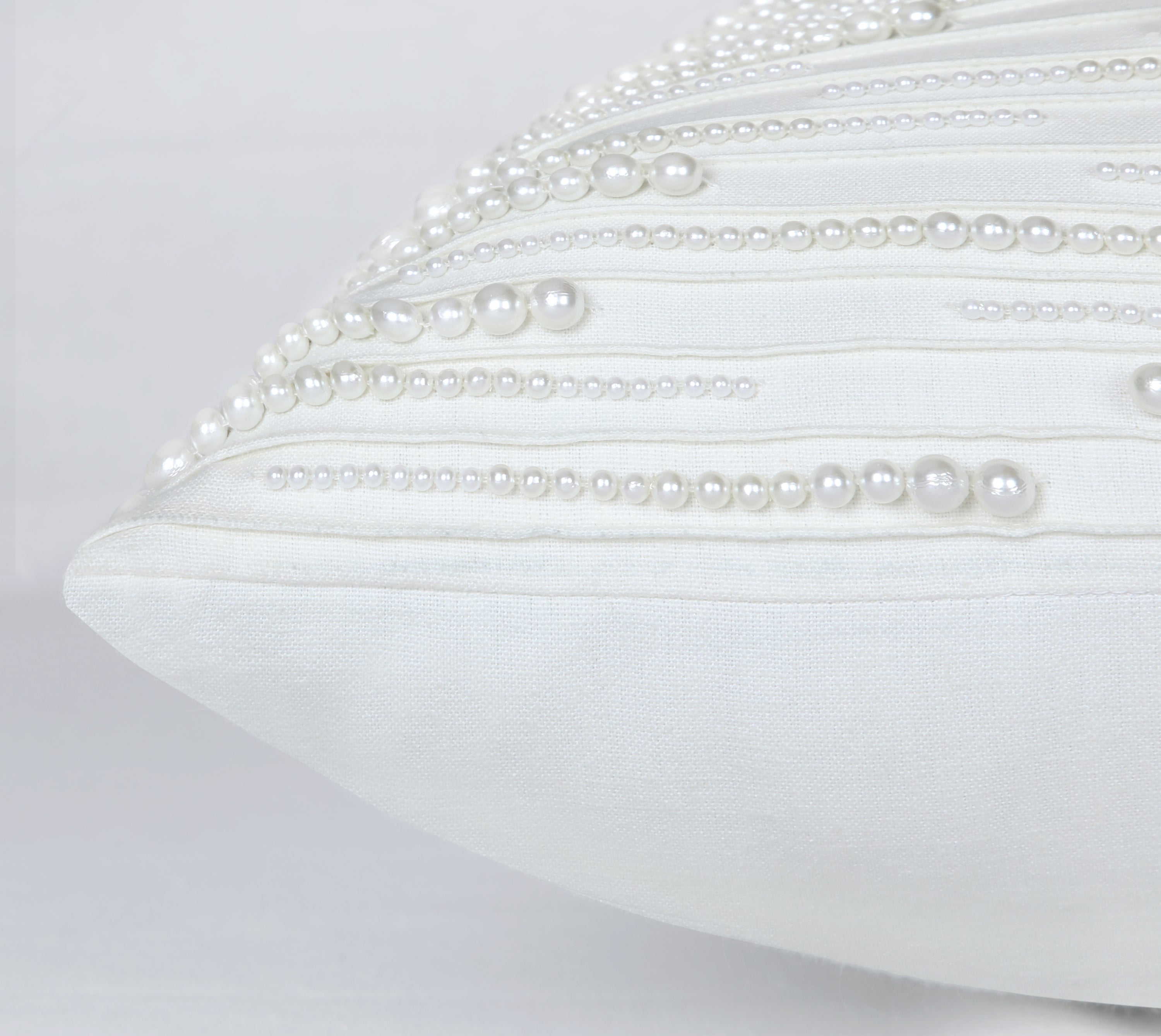 ORIENT Off white Linen Cotton Cushion Cover