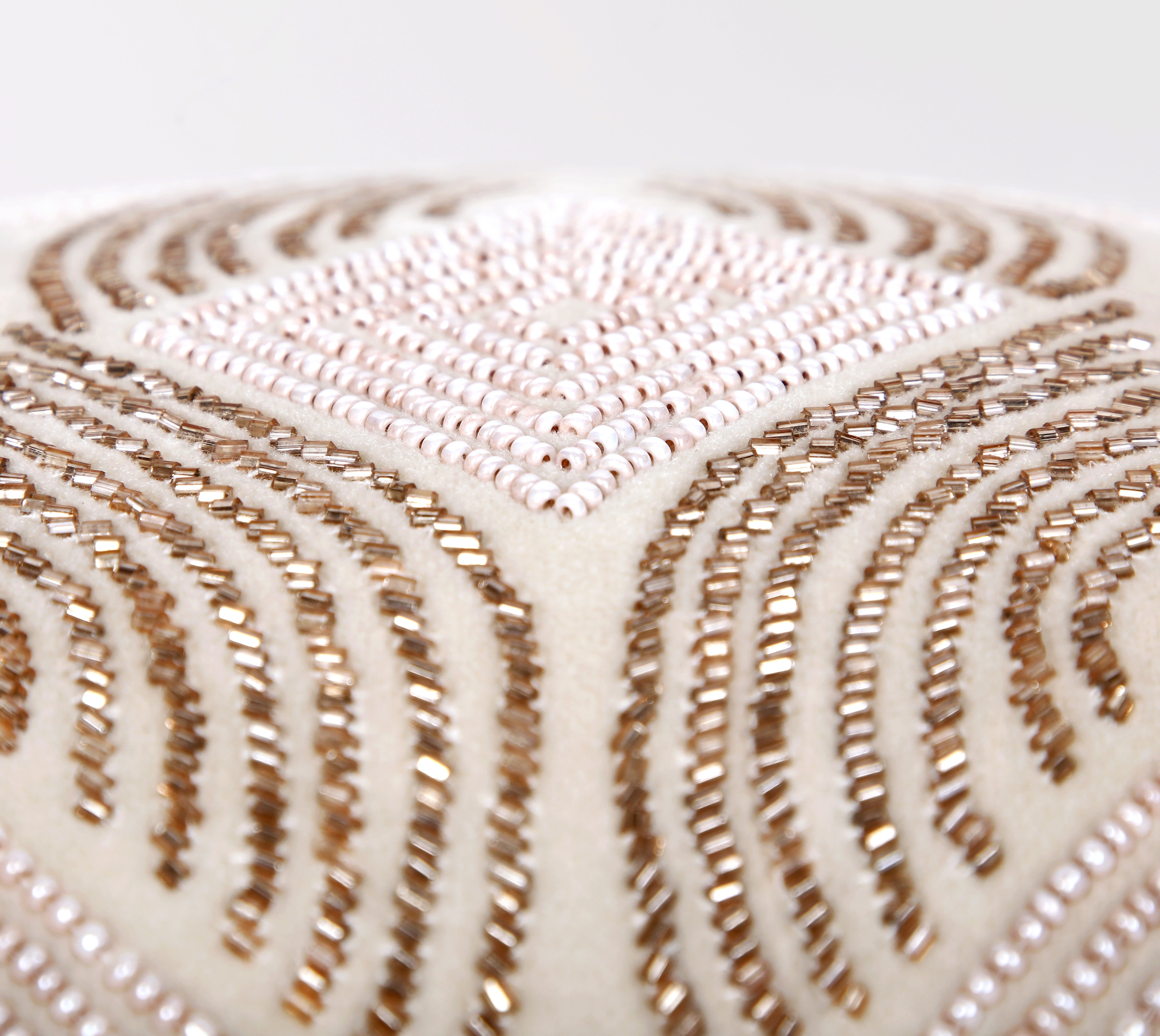 IRIS Cream Pink Velvet Cushion Cover