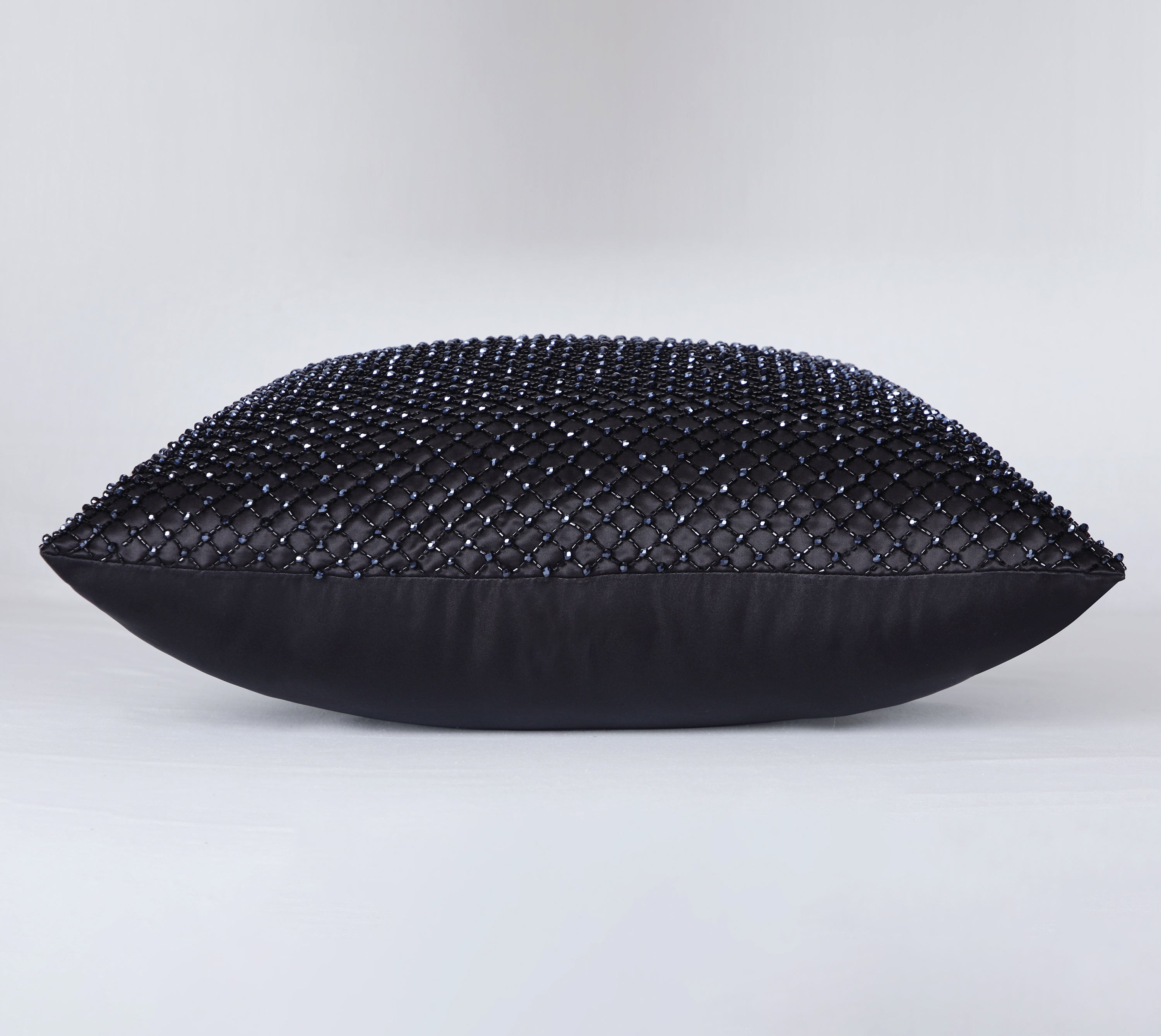 MIDAS Black Beaded Cushion Cover