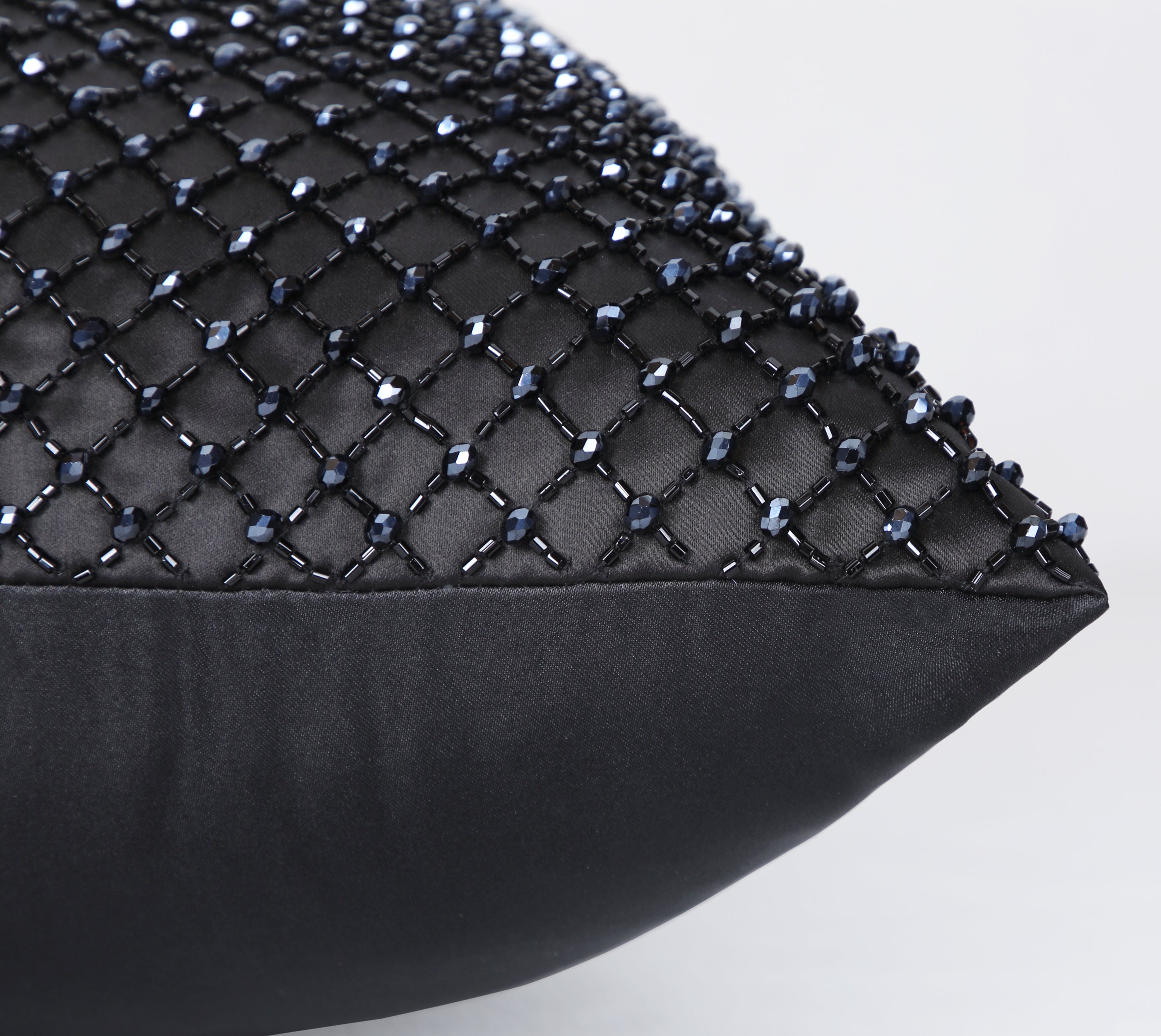 MIDAS Black Beaded Cushion Cover
