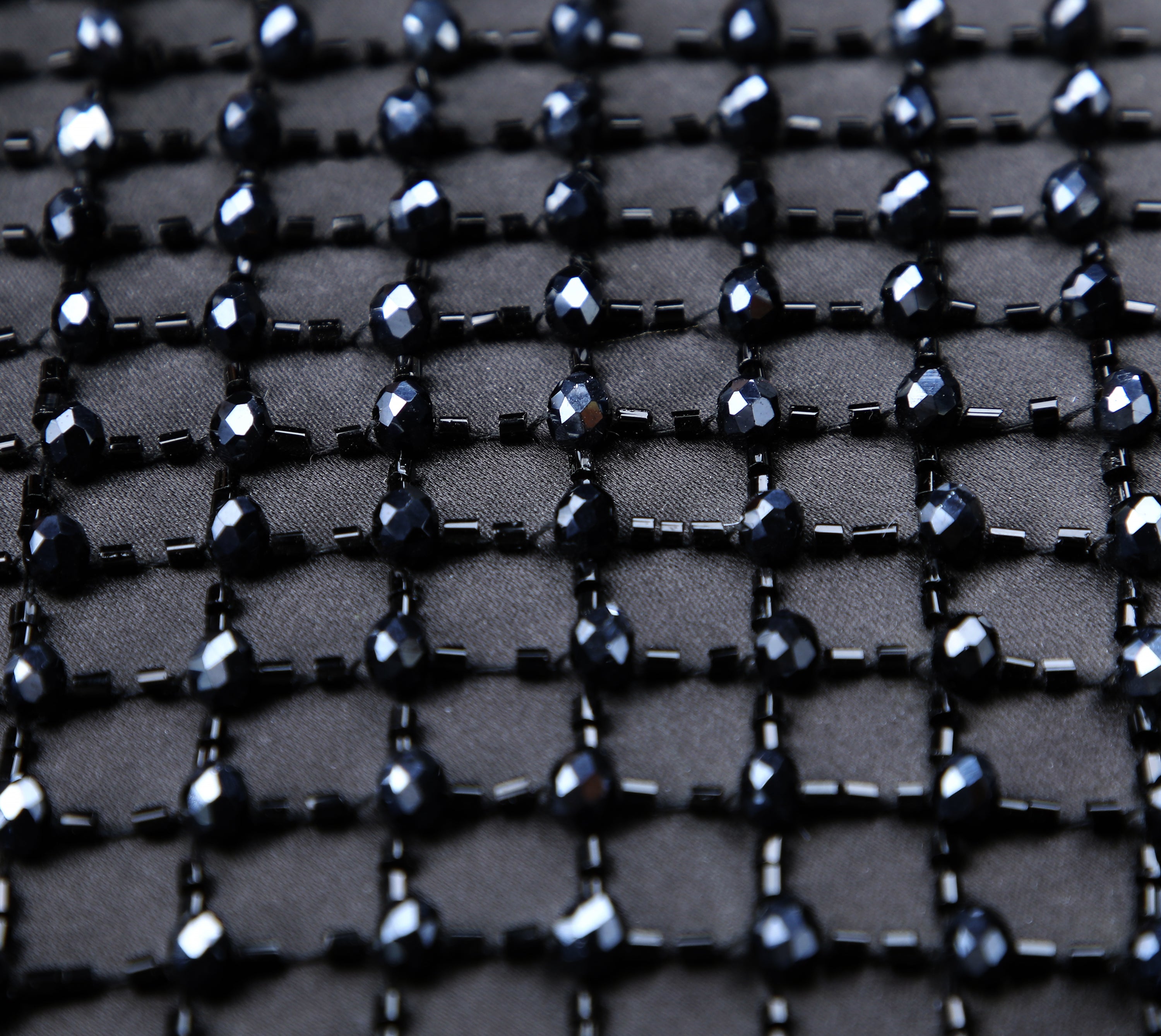 MIDAS Black Beaded Cushion Cover