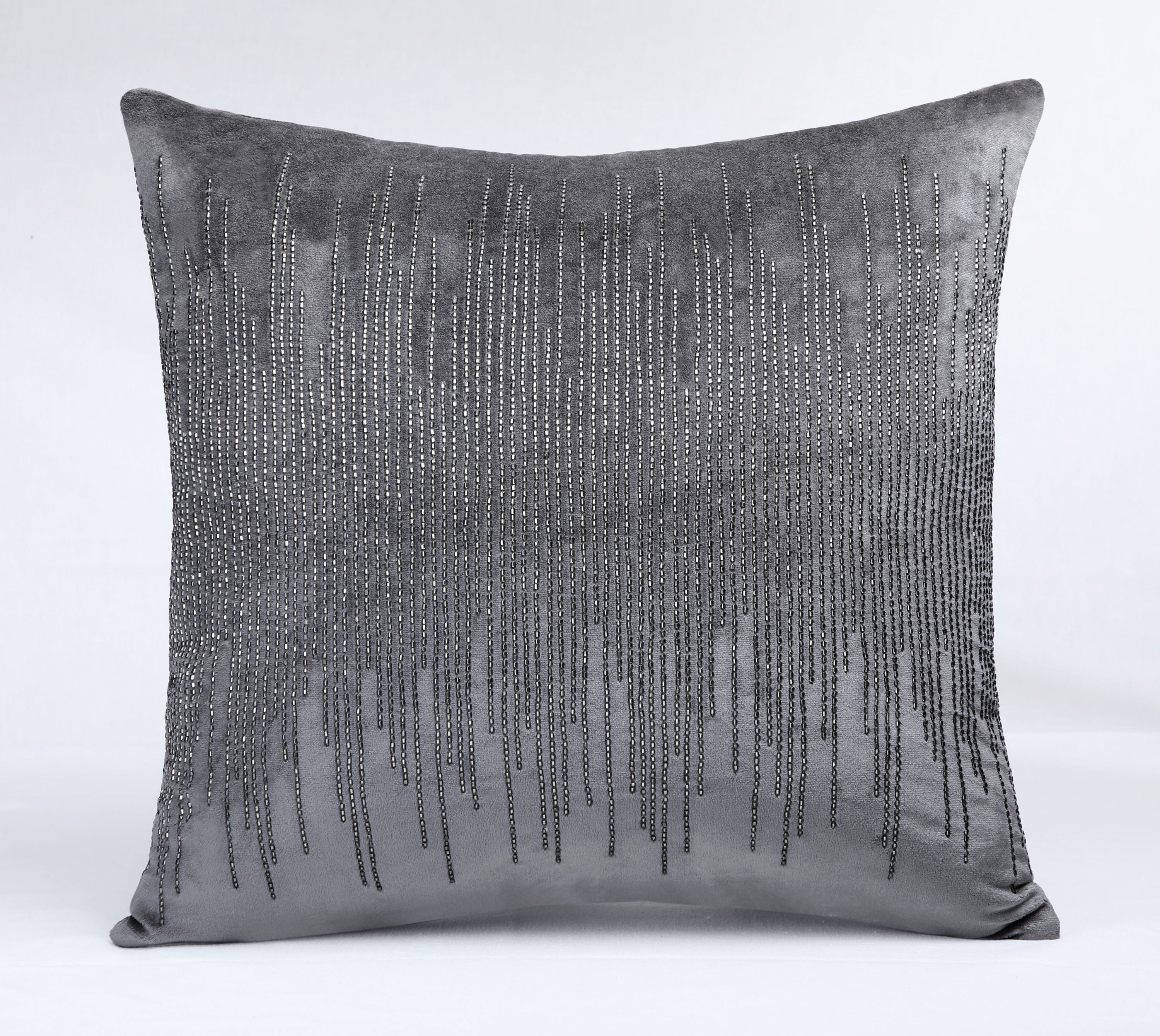 JAVA Grey Velvet Cushion Cover