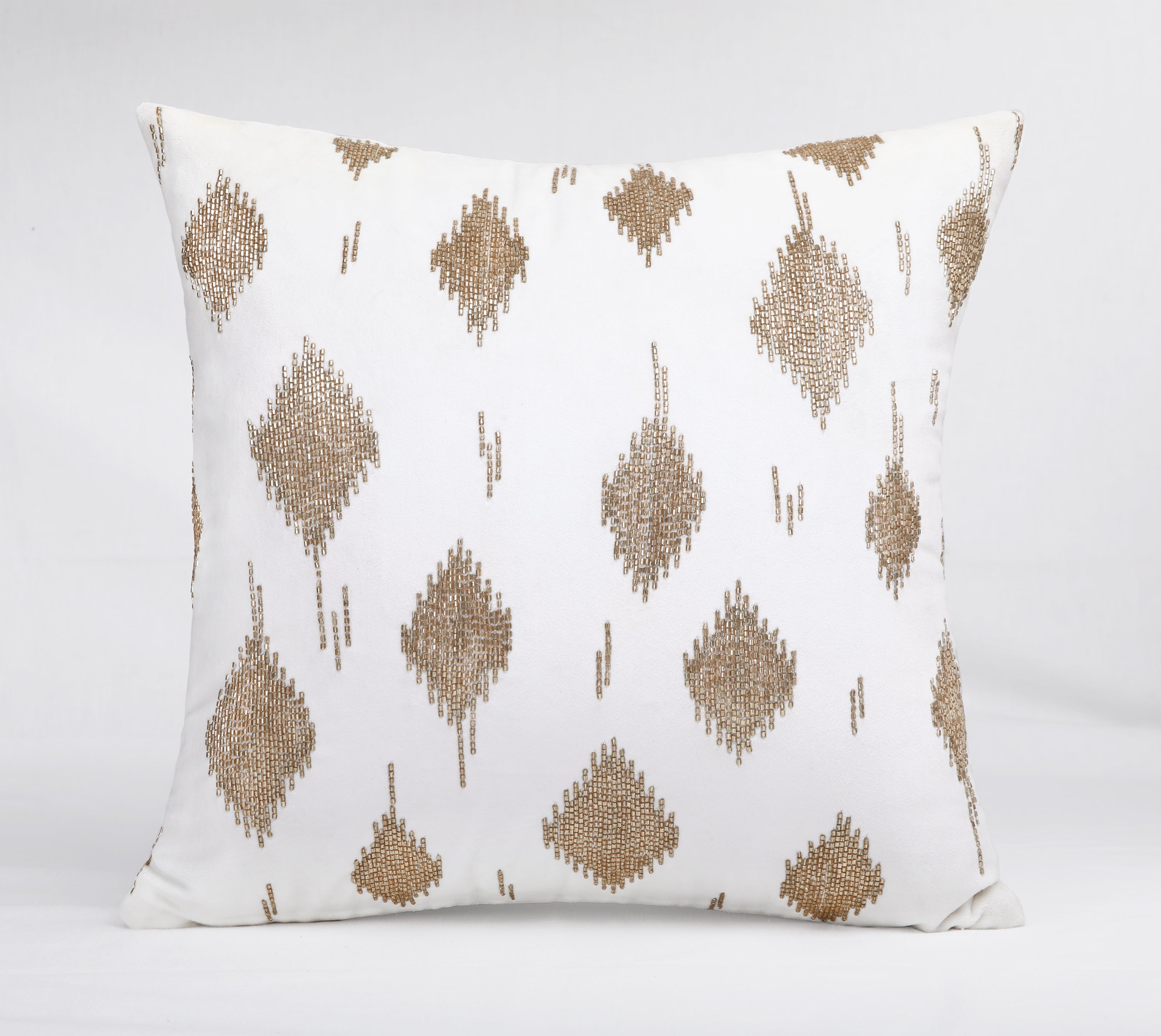 VEGA White Velvet Cushion Cover
