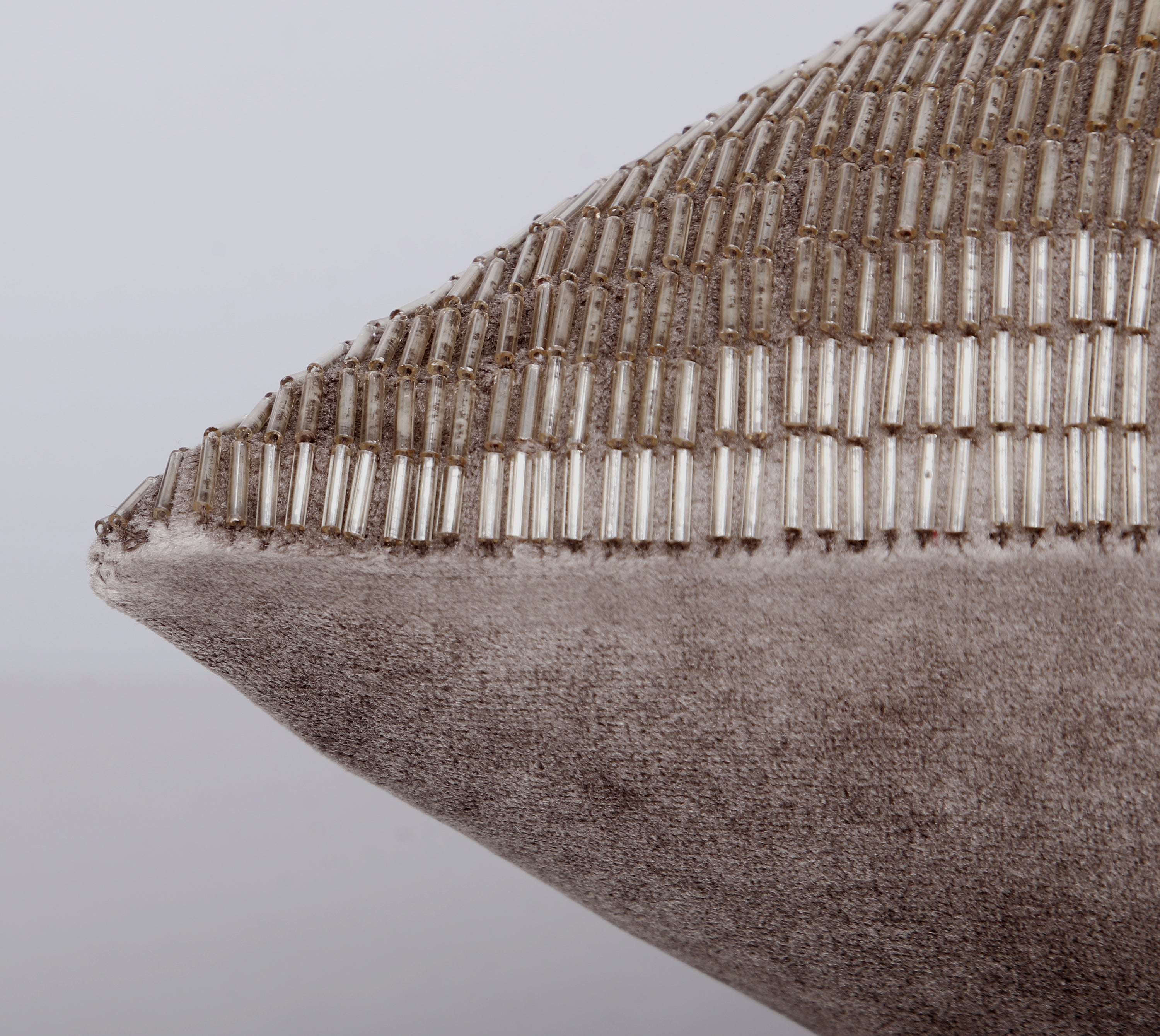 XENIA Taupe Velvet Cushion Cover
