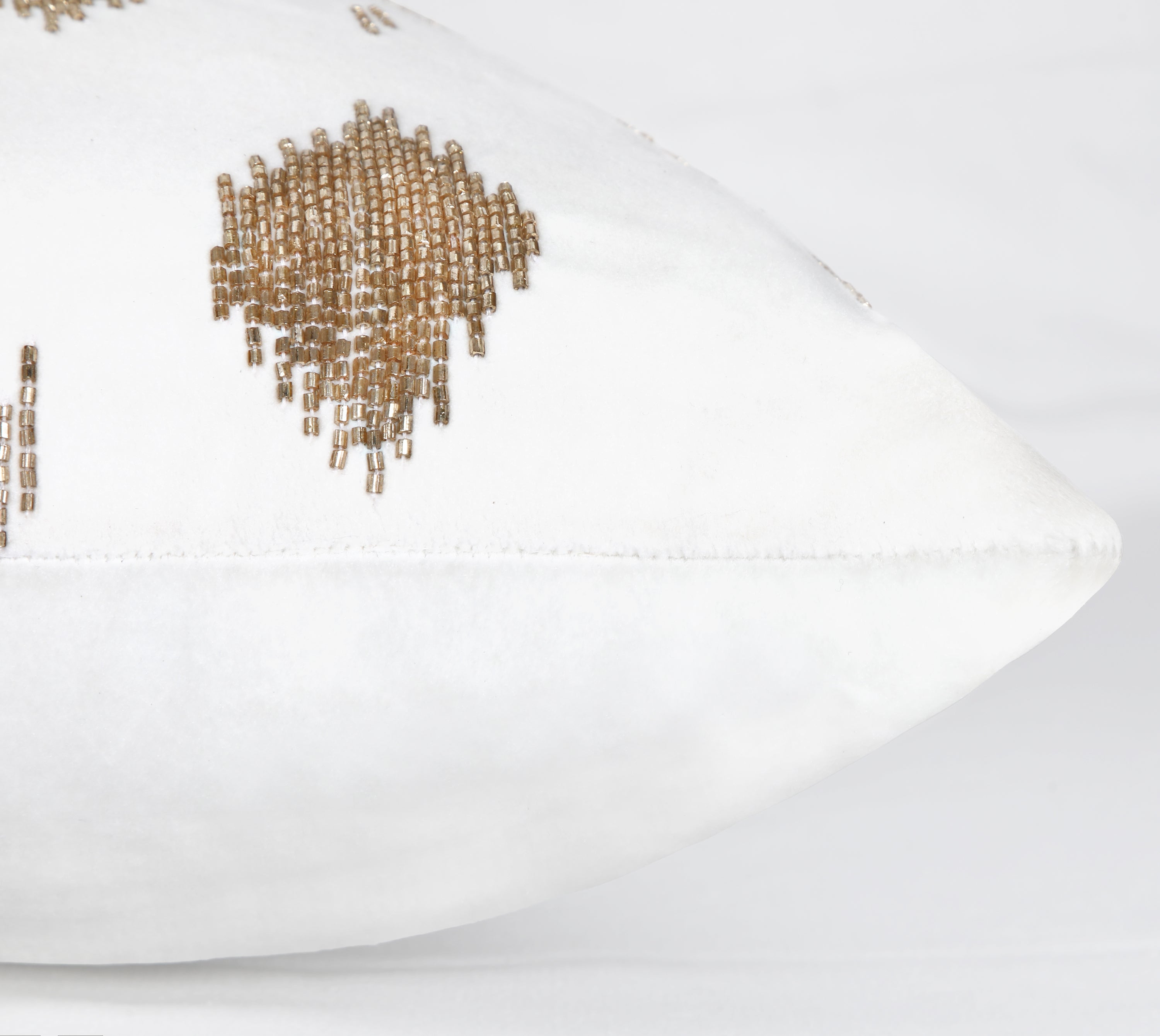 VEGA White Velvet Cushion Cover