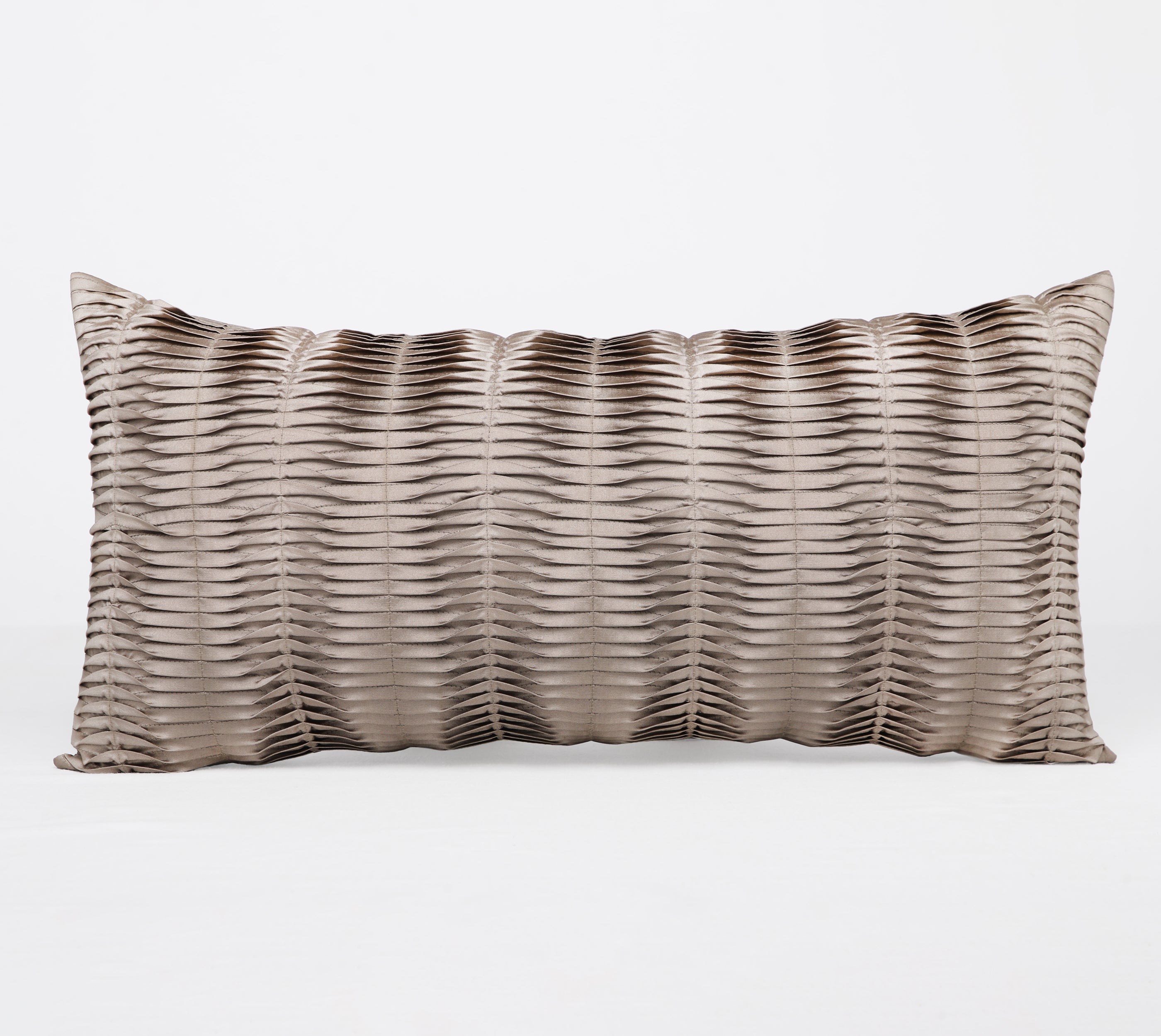DIVOT Taupe Pleated Cushion Cover