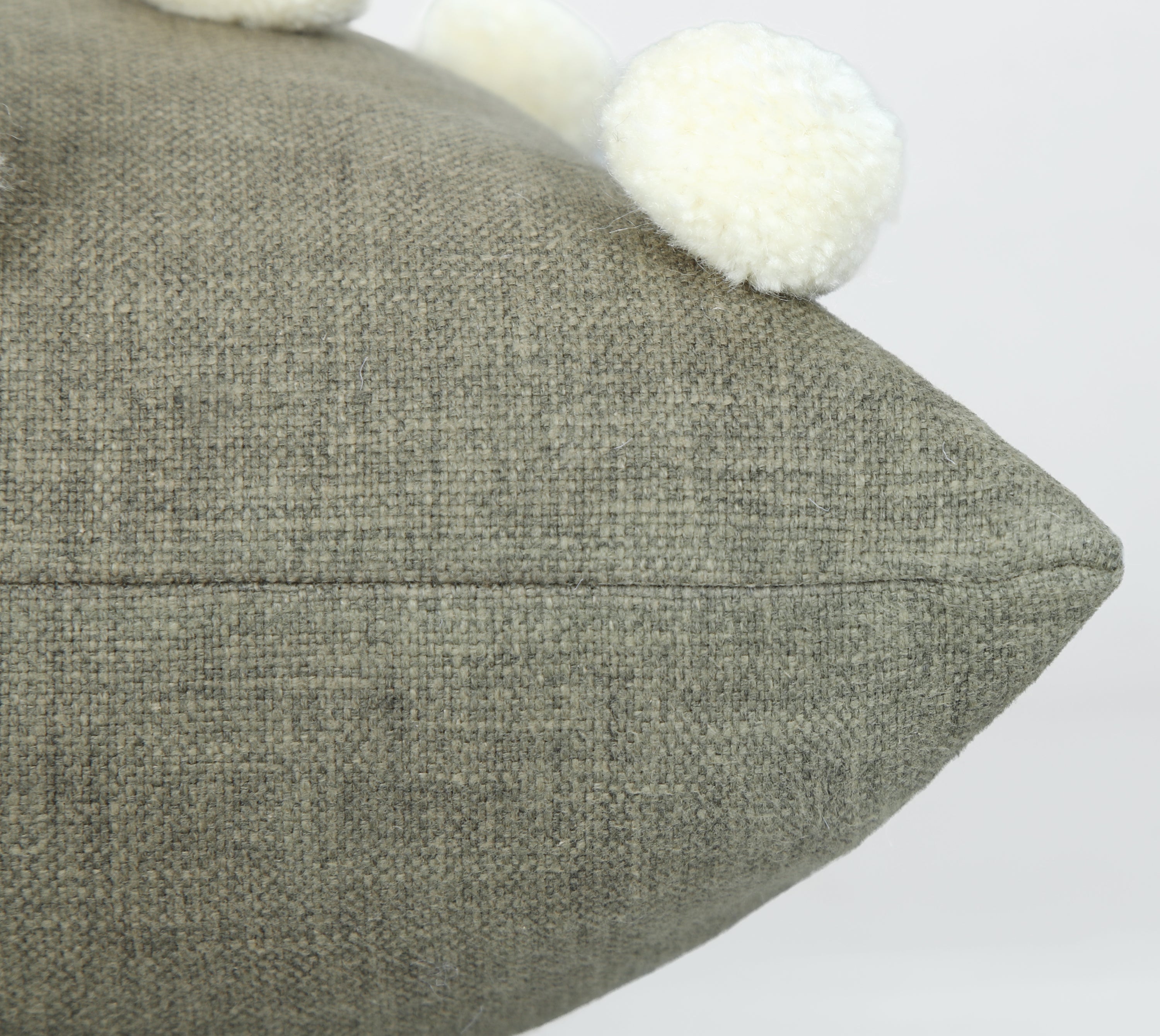 BAUBLE Sap Green Cotton Cushion Cover