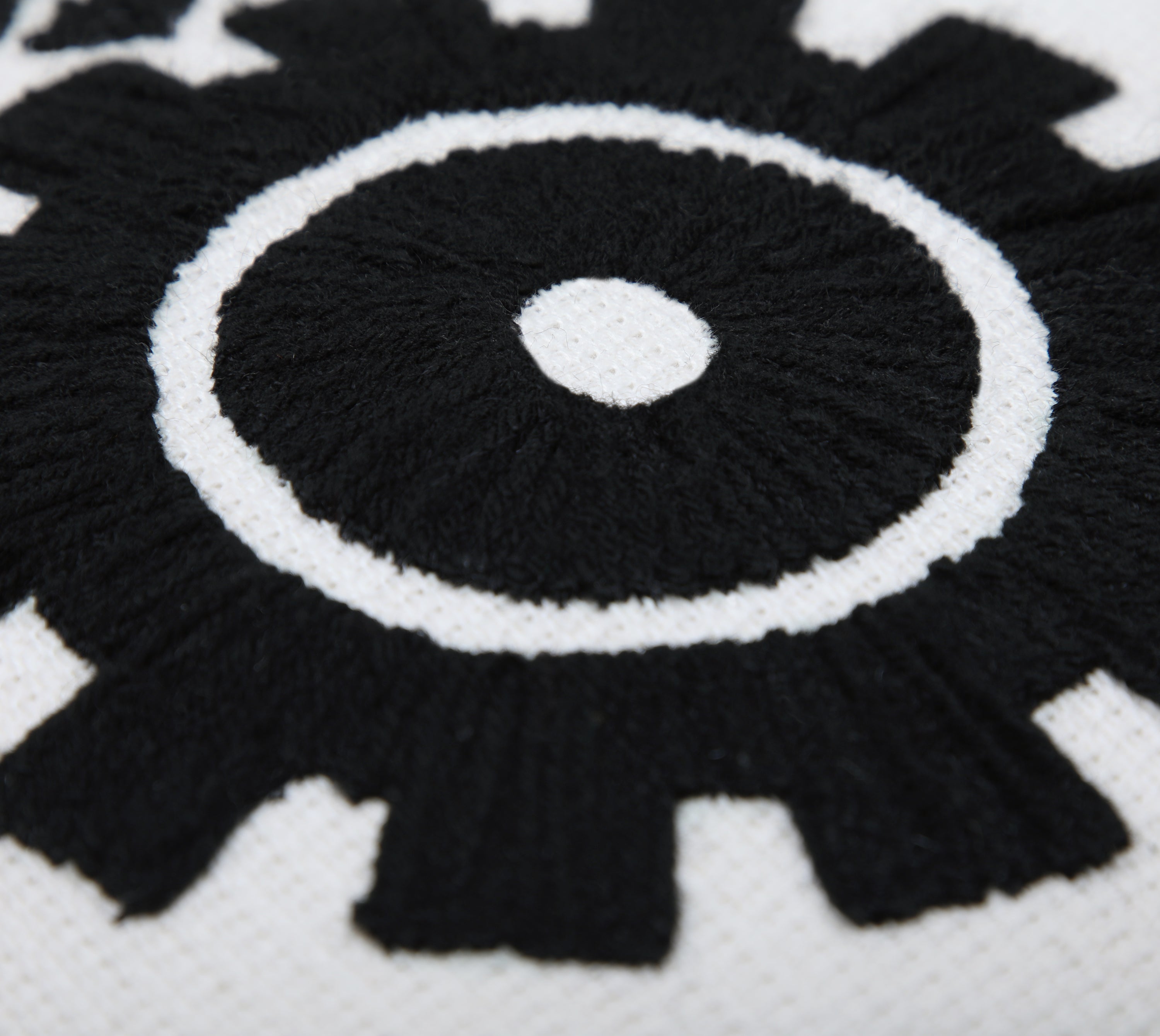 NAVAJO Off white Black Cotton Cushion Cover