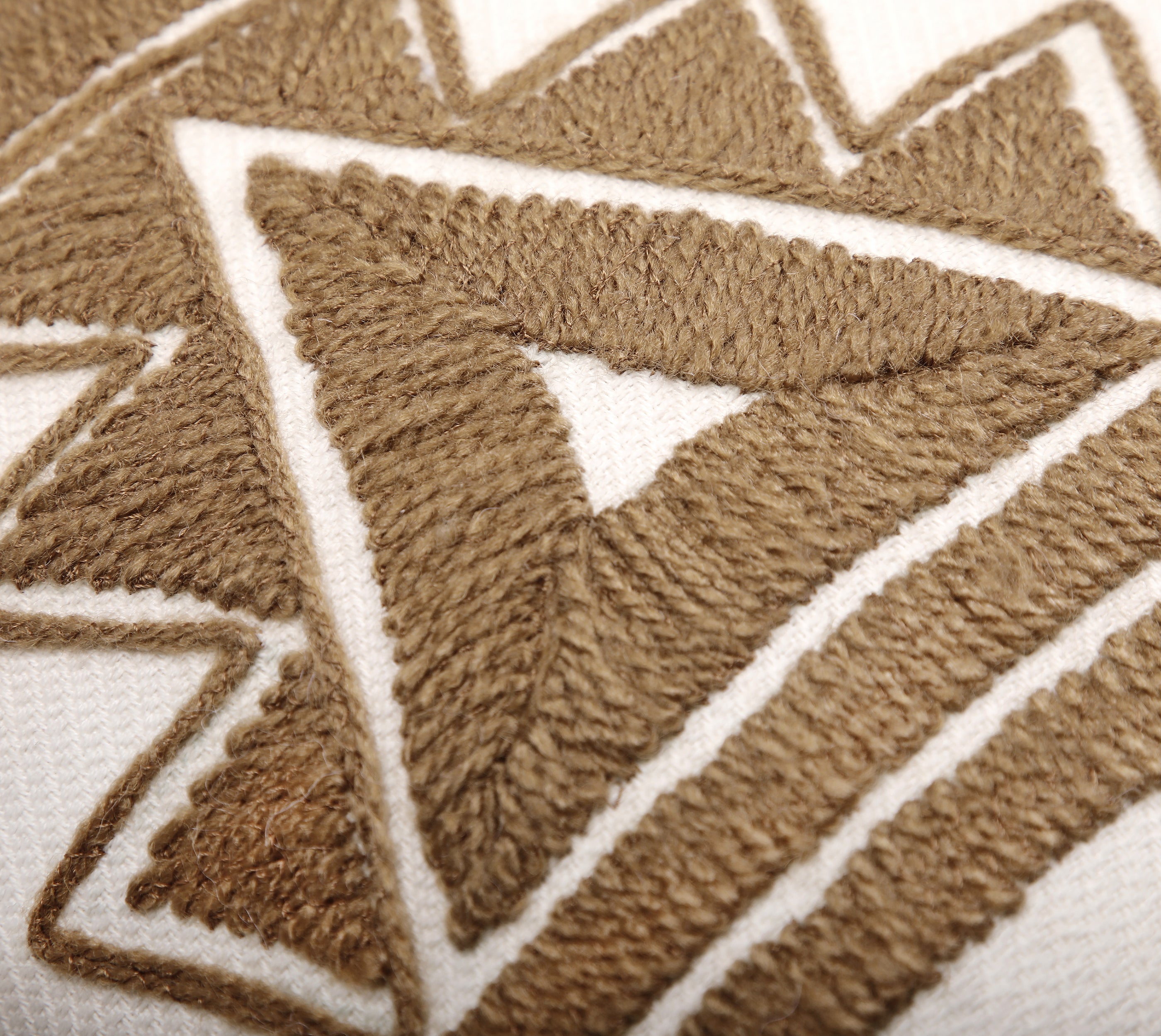 NAVAJO Off white Gold Cotton Cushion Cover