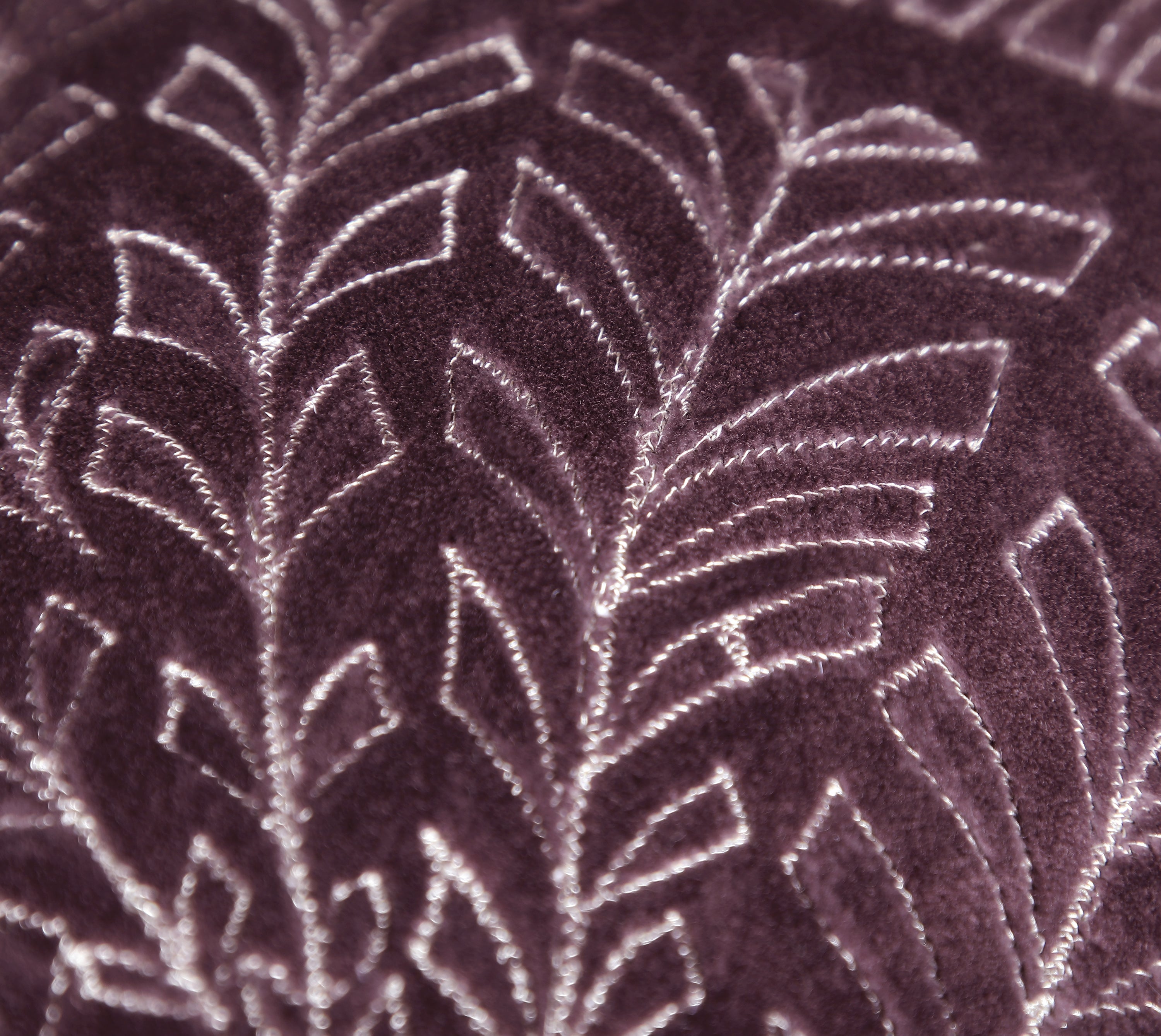 OPHELIA Purple Velvet Quilted Cushion Cover