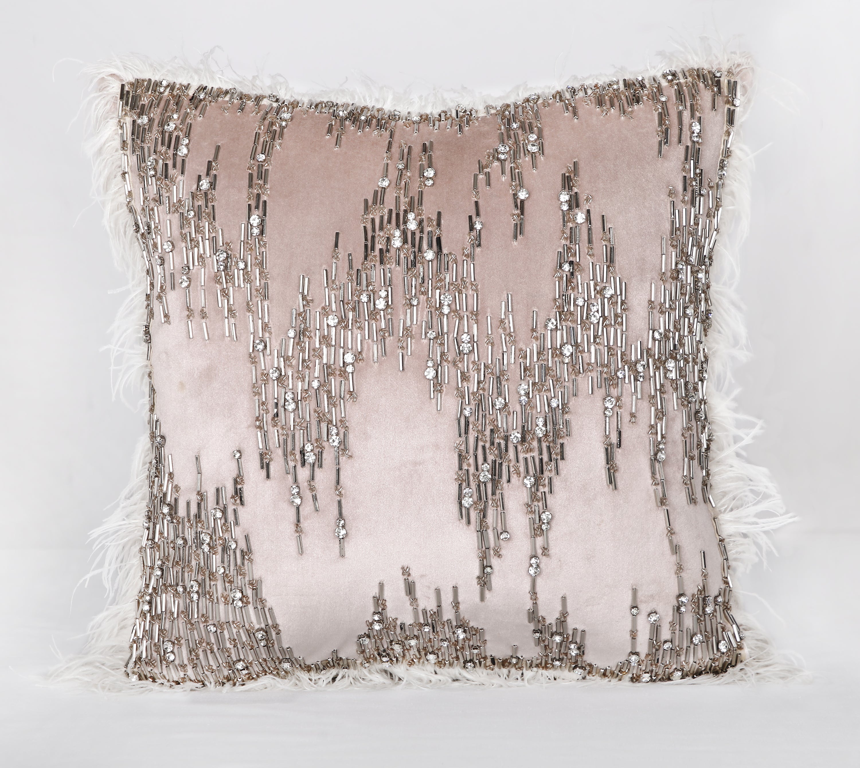 XENIA Pink Velvet Cushion Cover