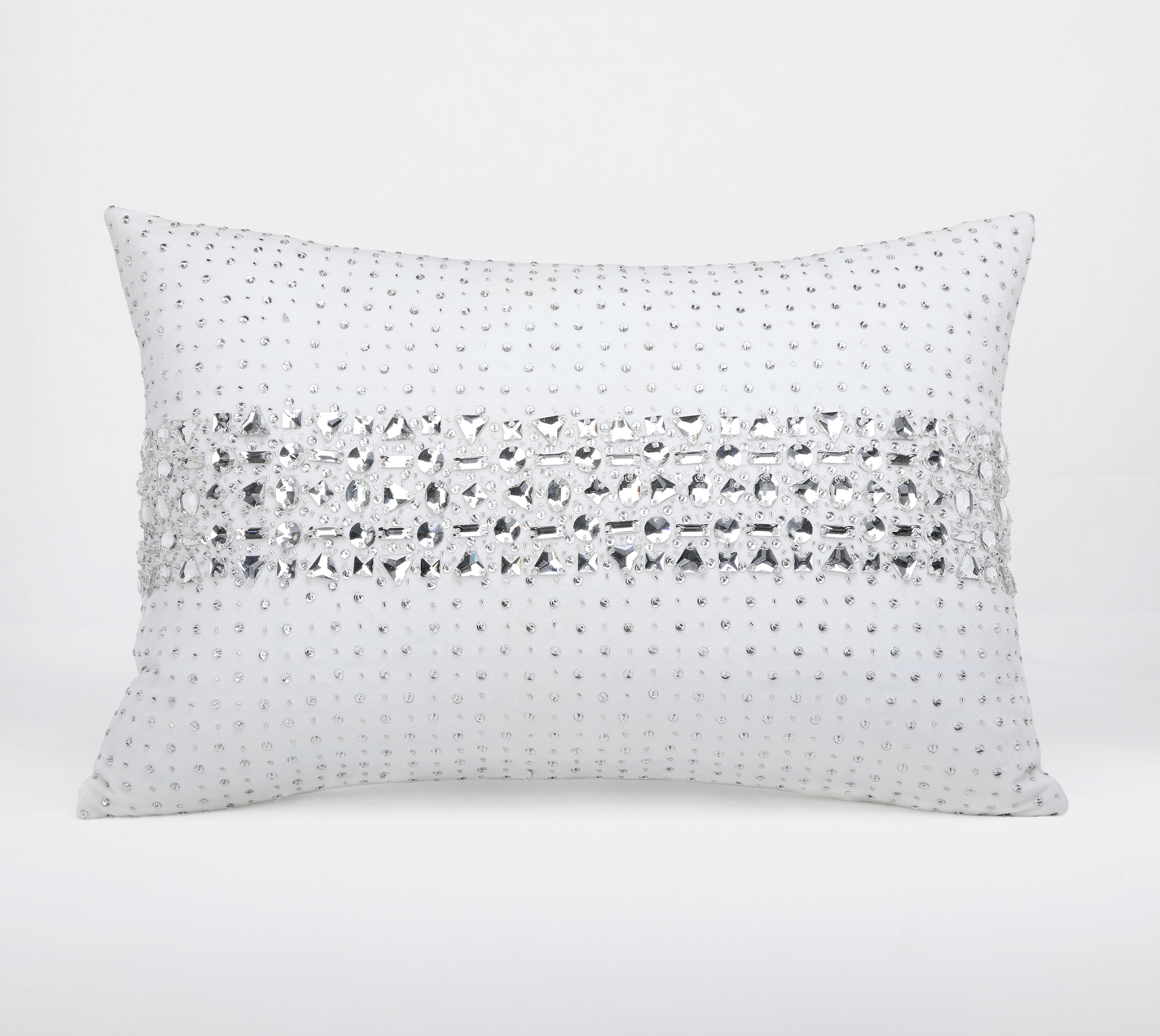 ALICE Off white Bling Velvet Cushion Cover