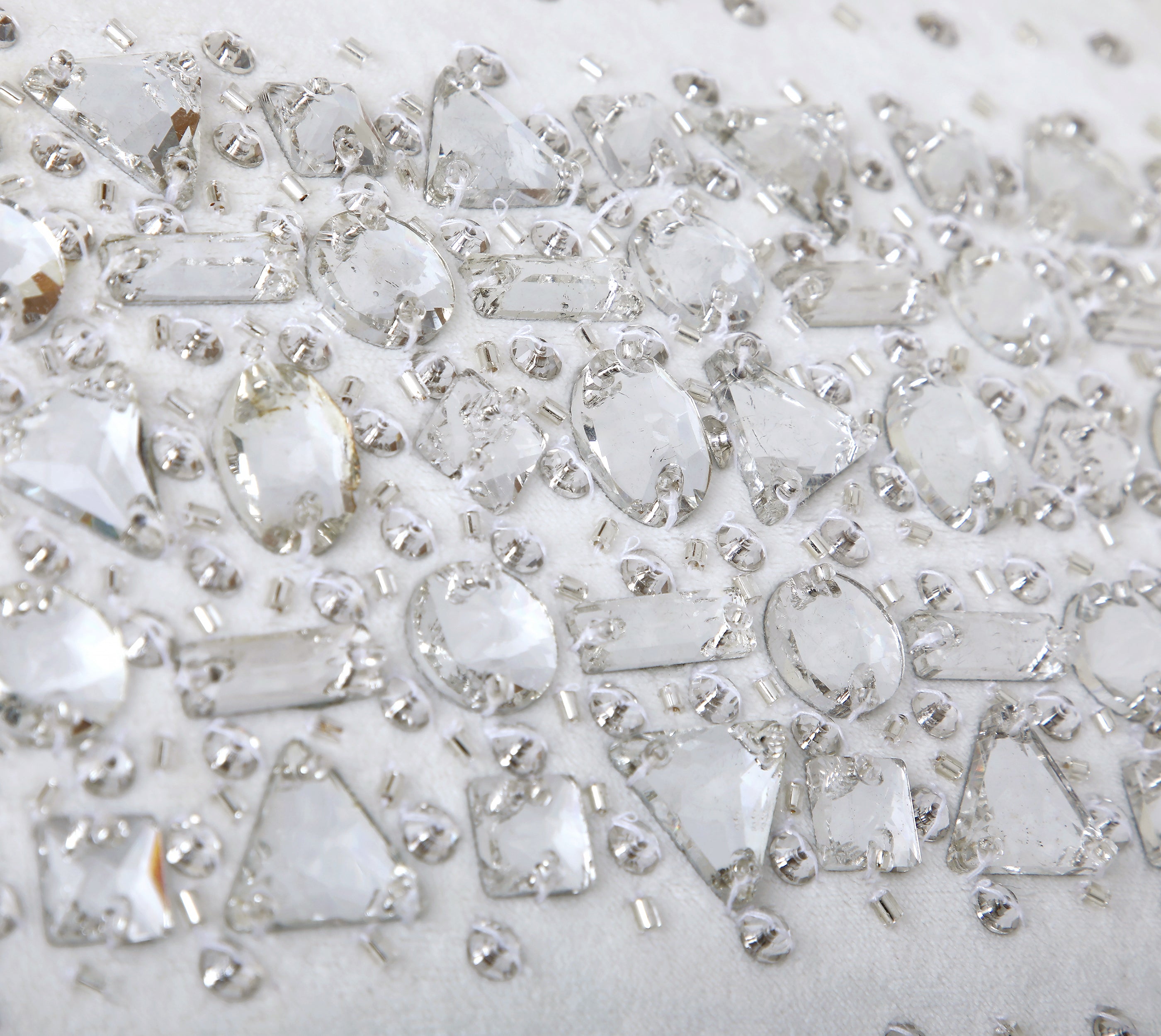 ALICE Off white Bling Velvet Cushion Cover