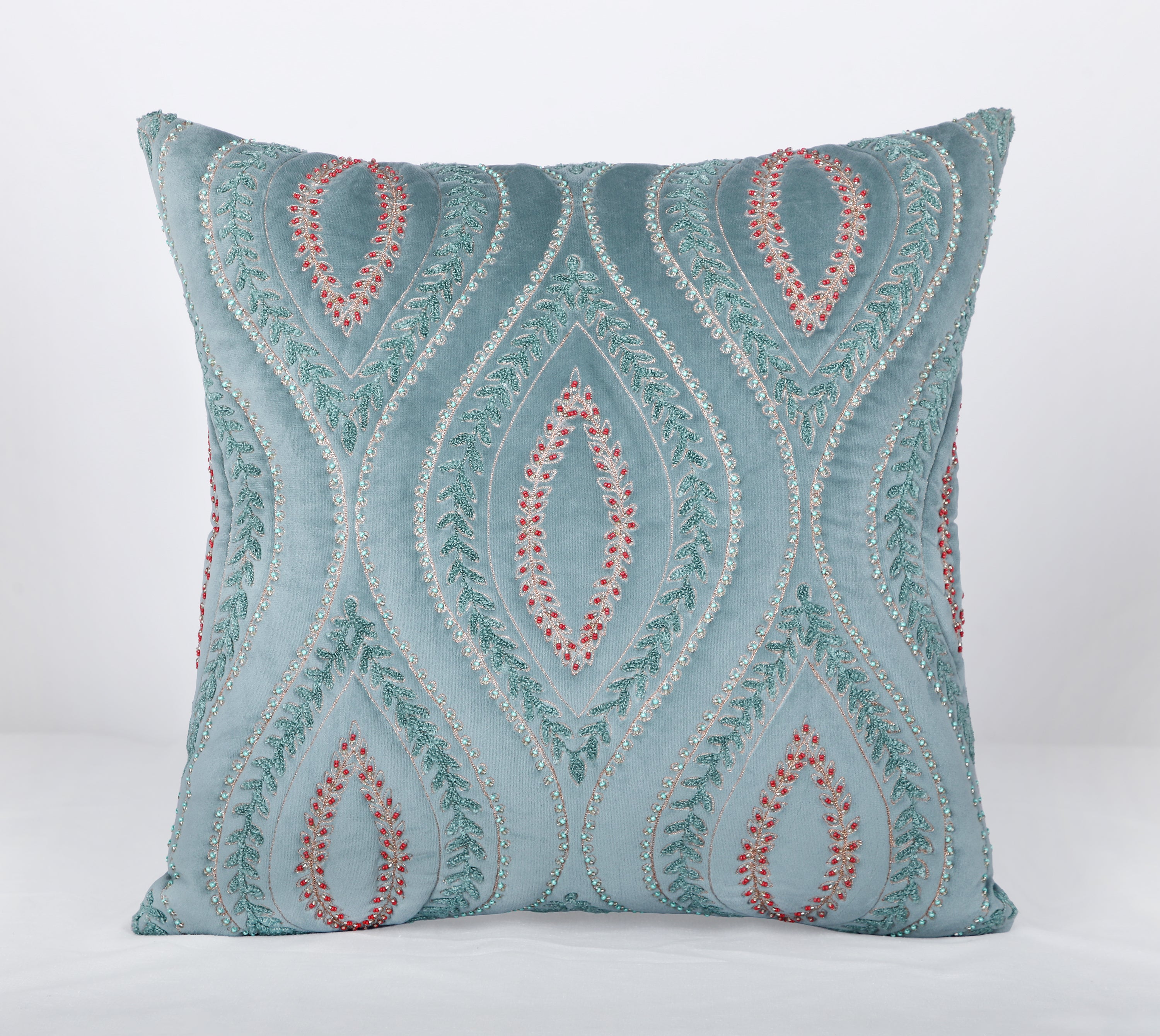 OPHELIA Blue Velvet Cushion Cover
