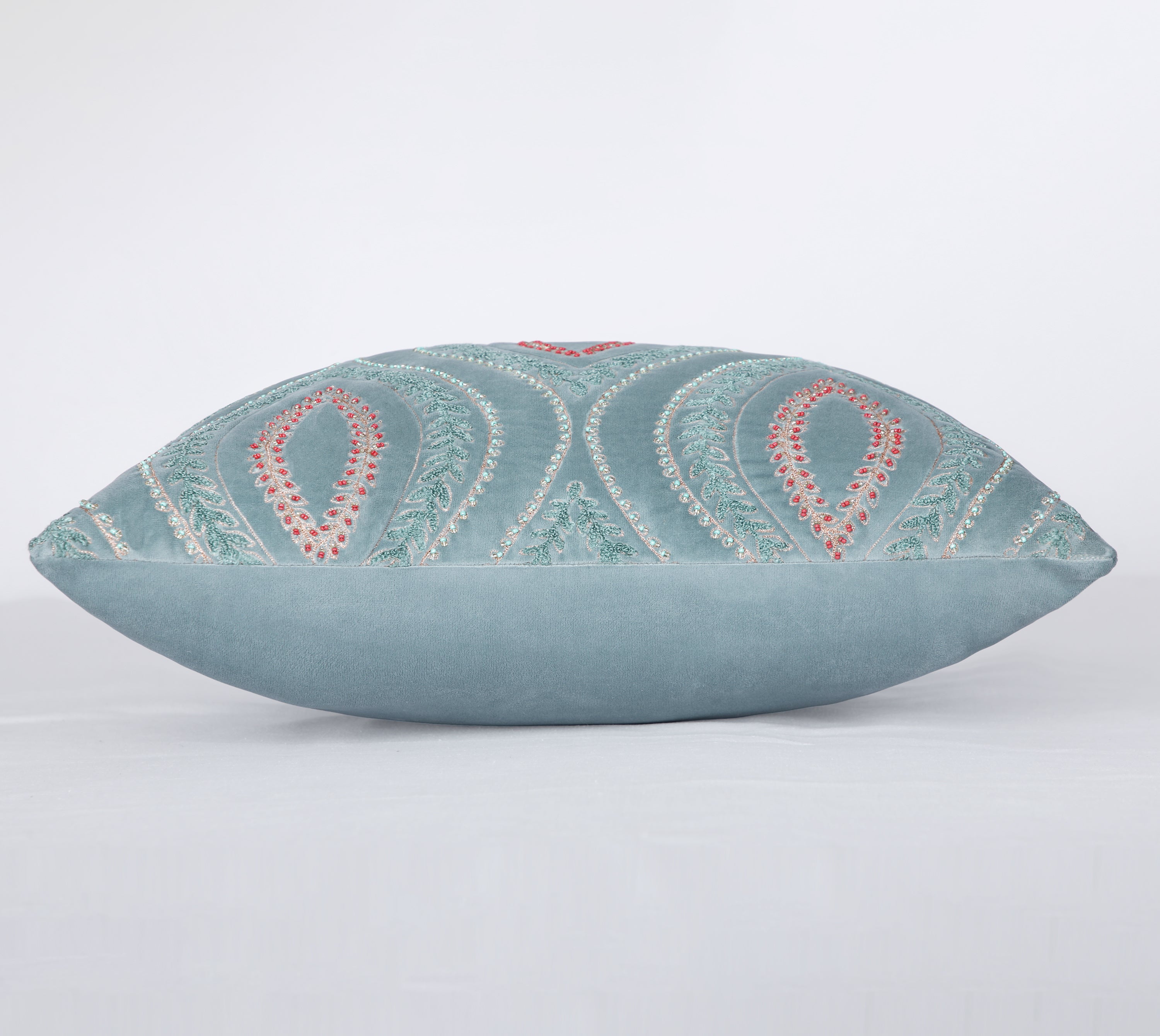OPHELIA Blue Velvet Cushion Cover