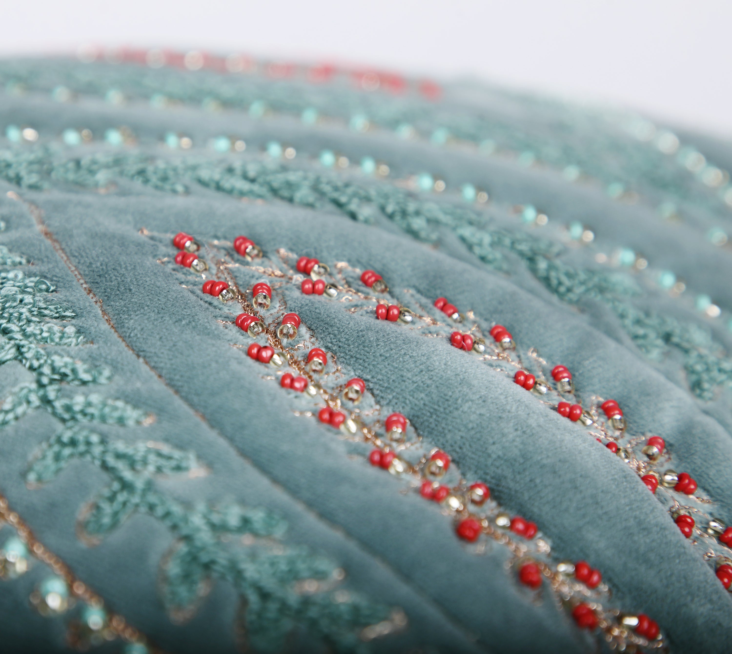 OPHELIA Blue Velvet Cushion Cover