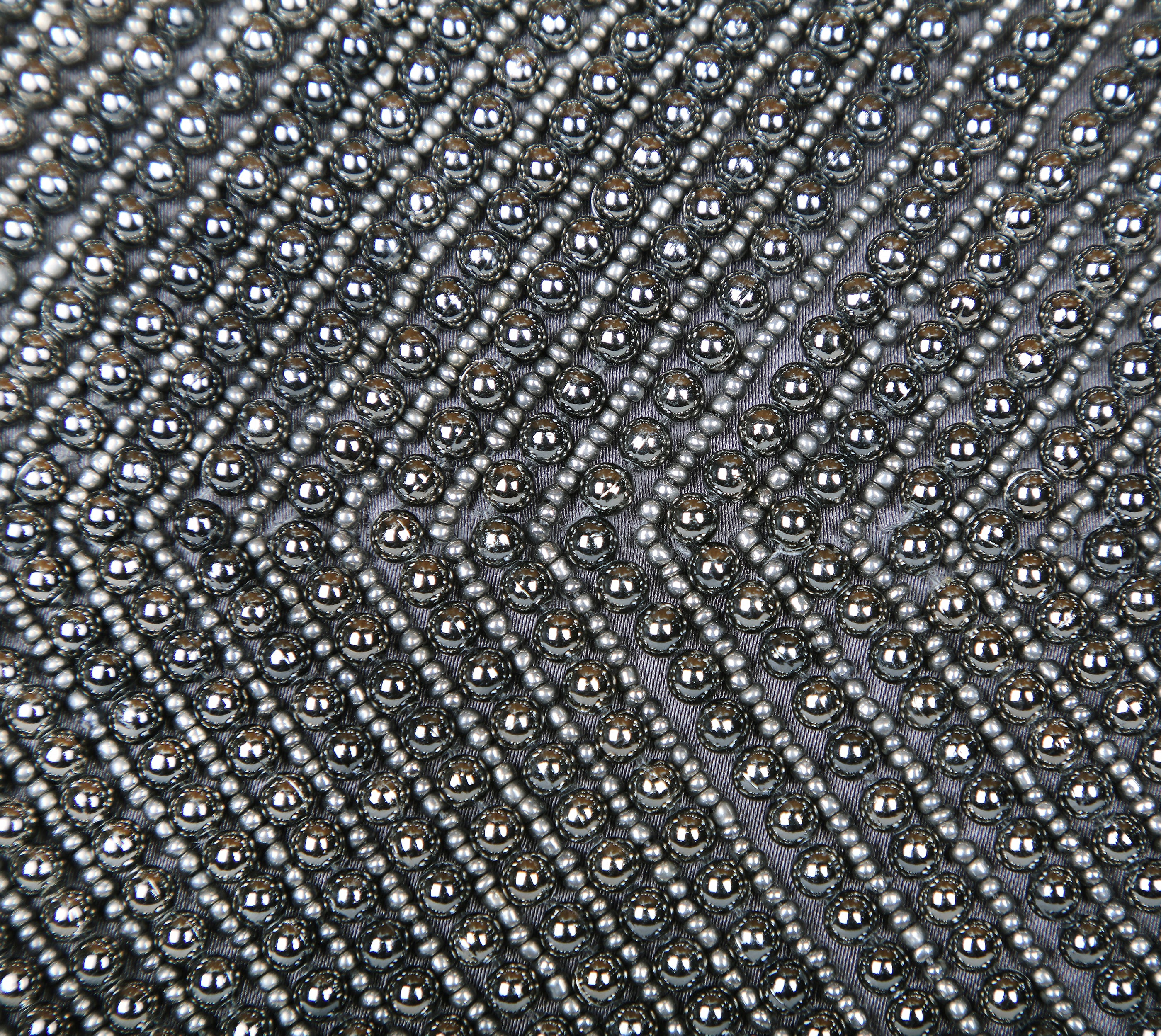 CAPIZ Gunmetal Grey Beaded Cushion Cover