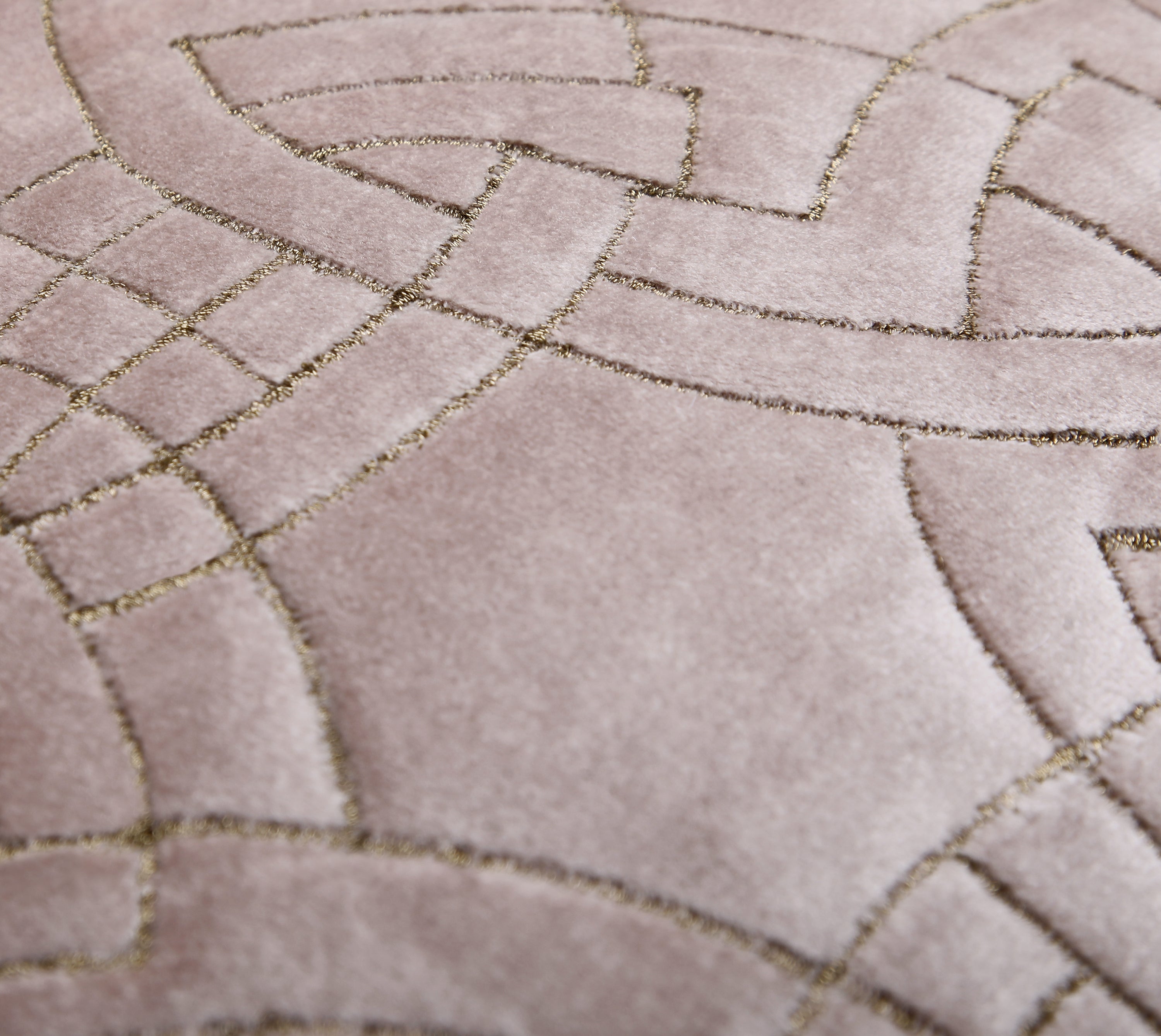 OPHELIA Pink Velvet Quilted Cushion Cover