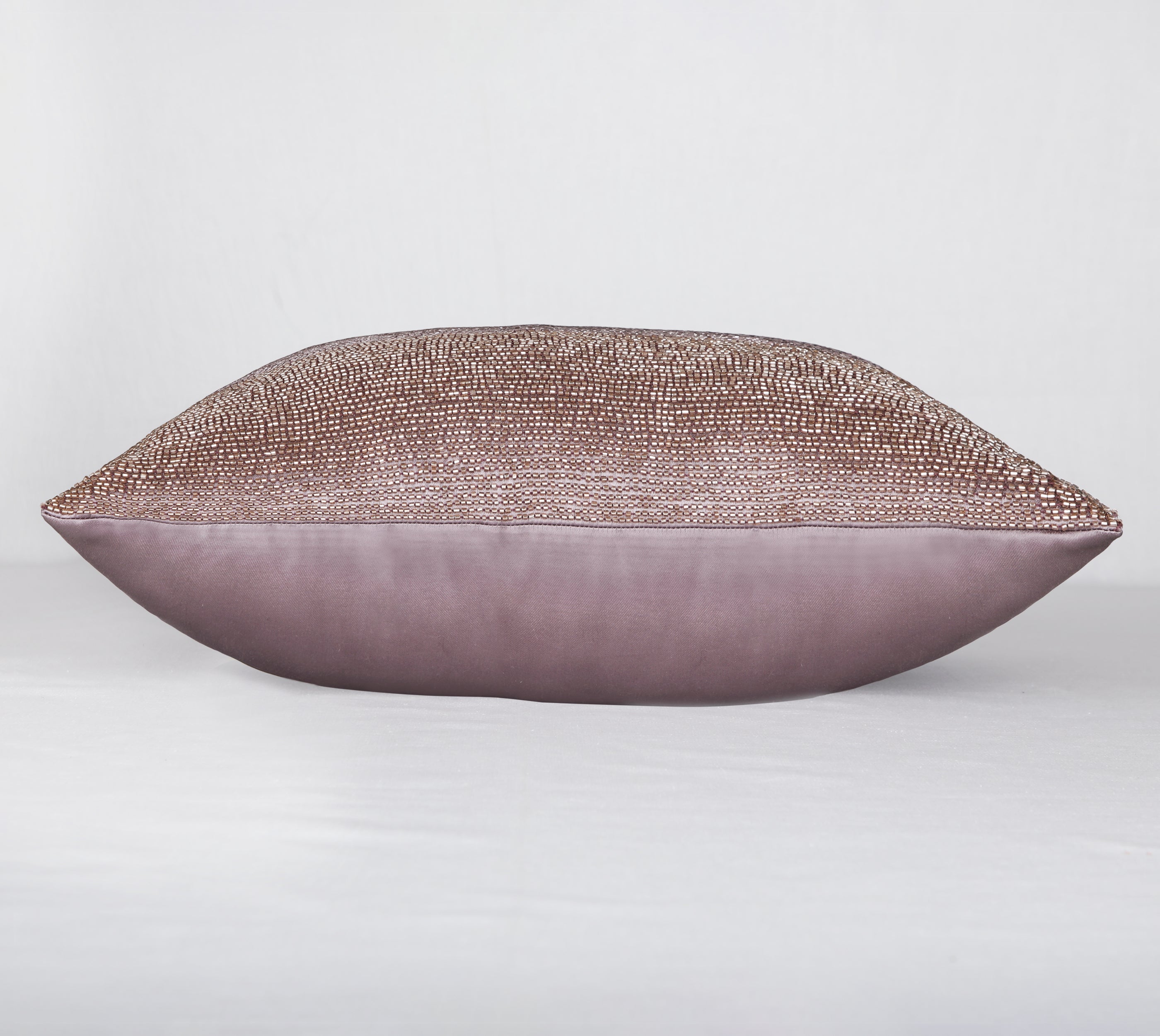 DAZZLE Purple Beaded Cushion Cover