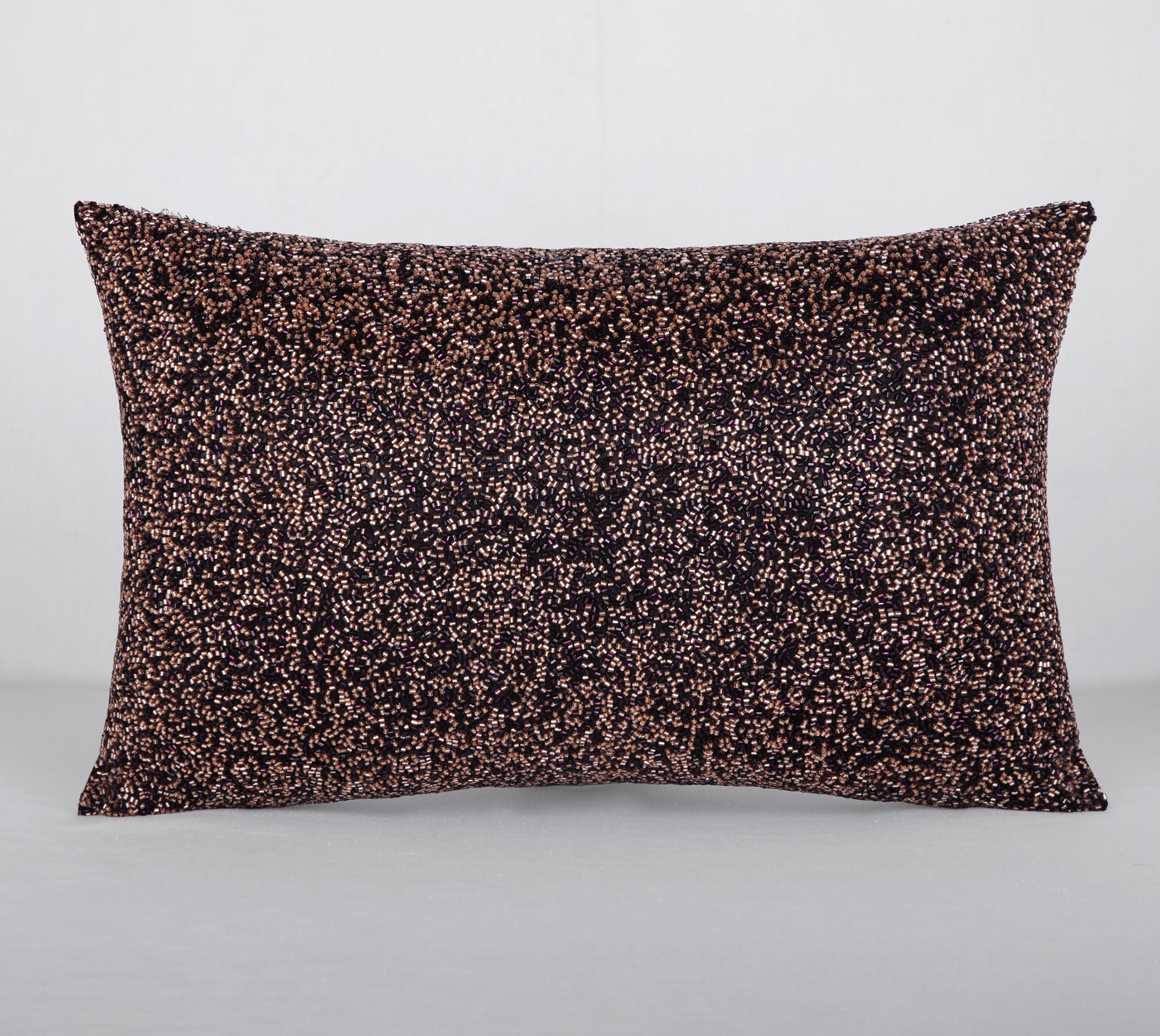 STARDUST Black Purple beaded Cushion cover