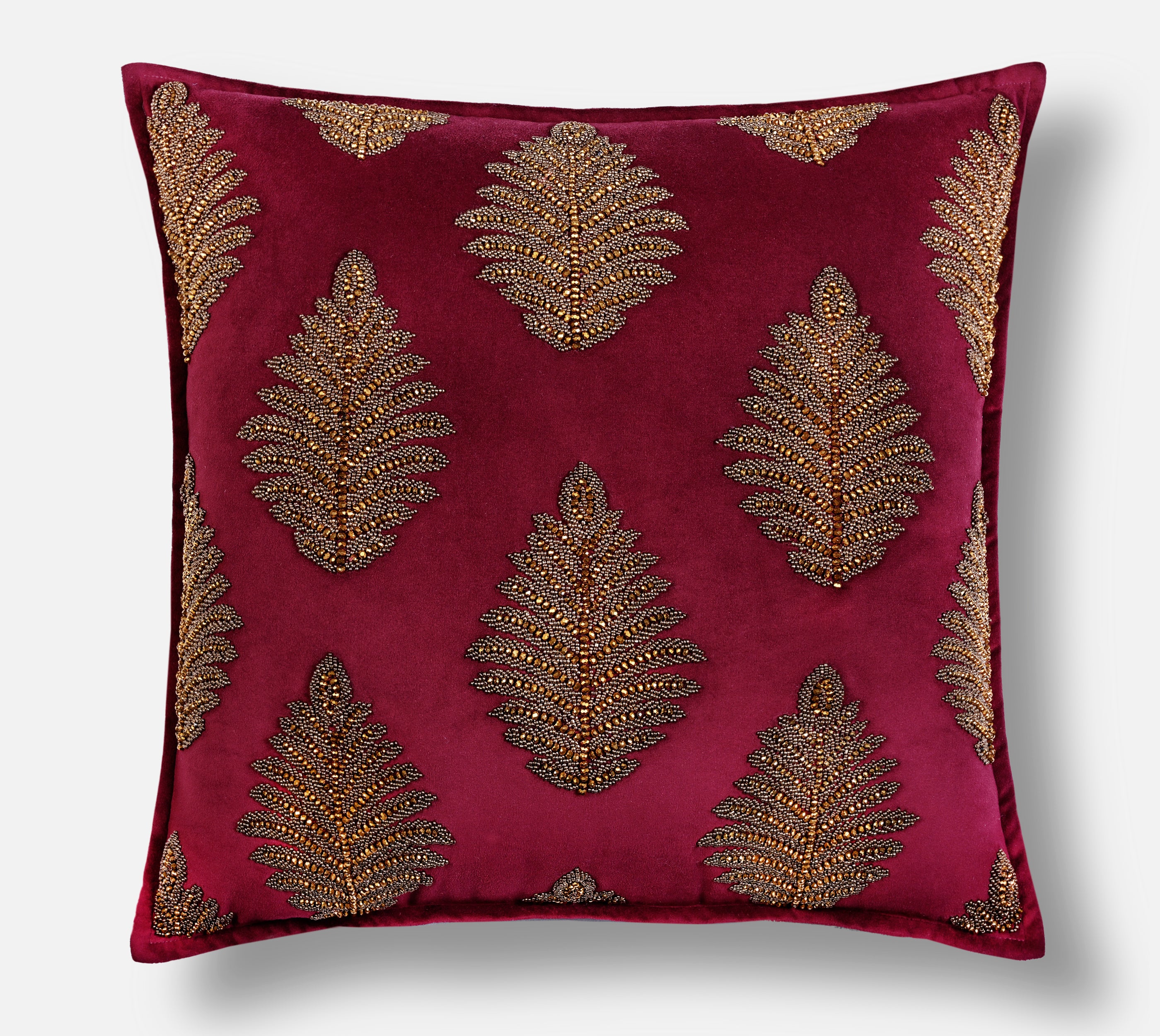 OASIS Burgundy Velvet Cushion Cover