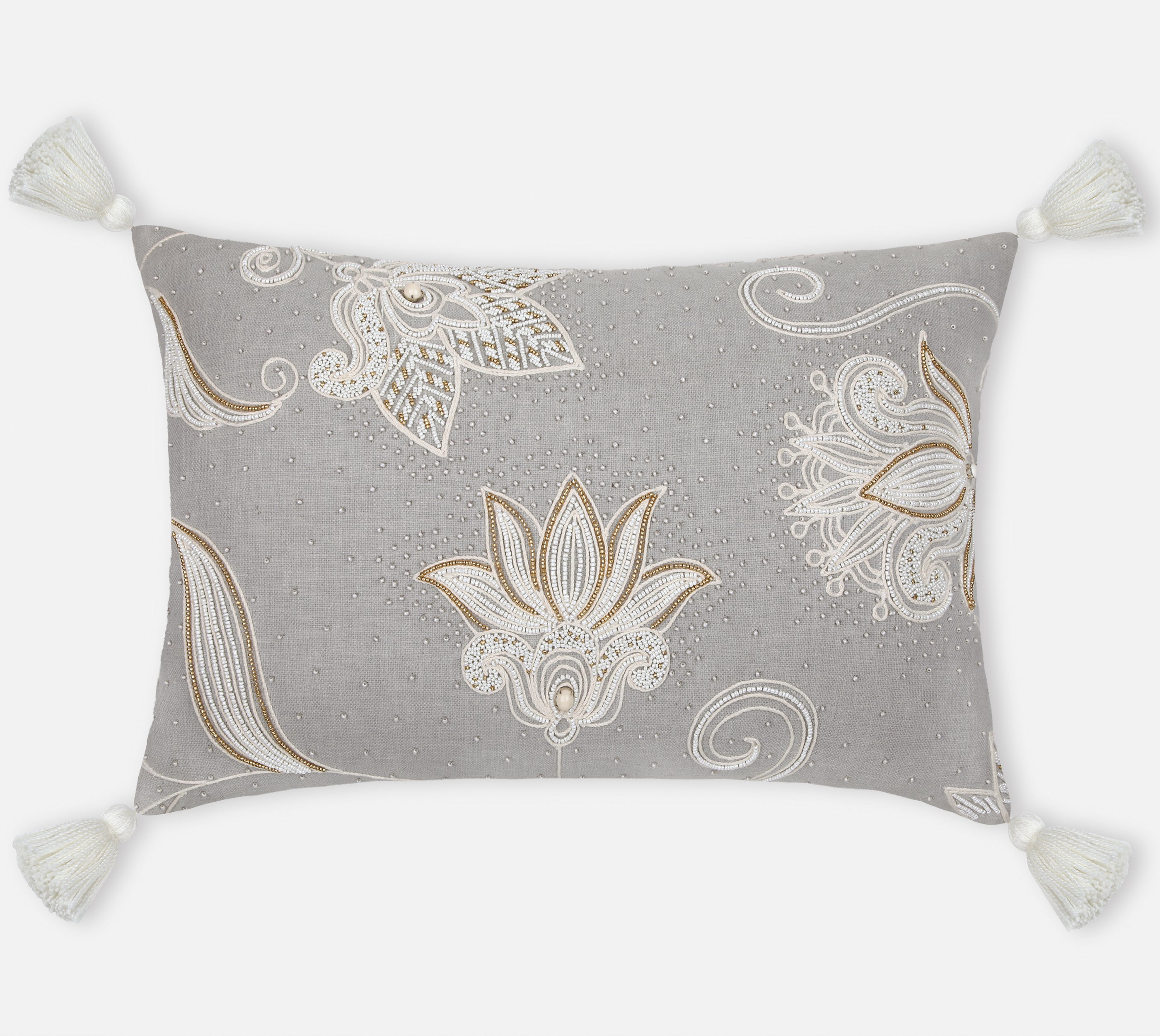 REGENT Grey Cotton Cushion Cover
