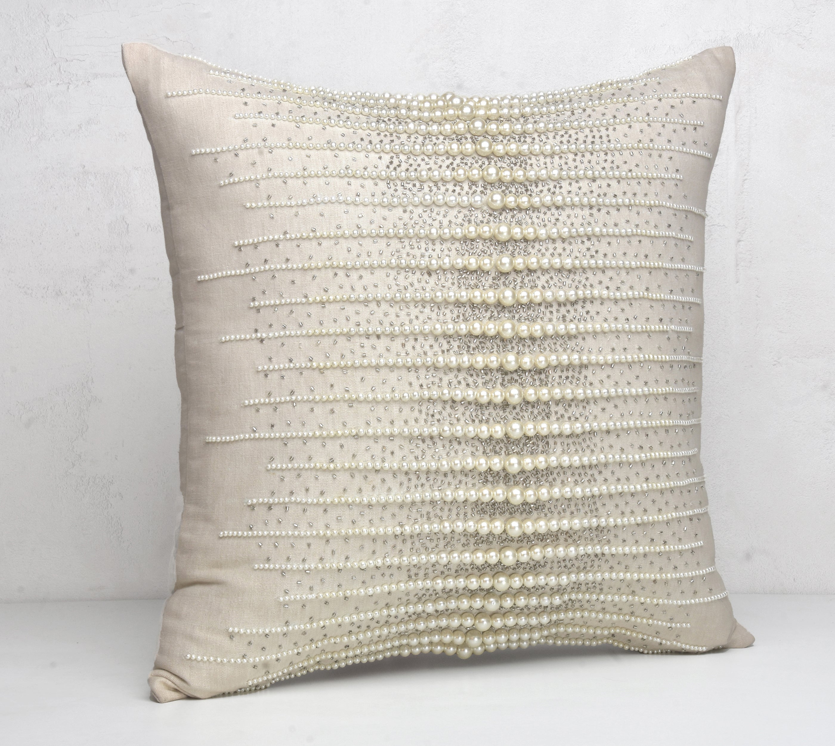 CONFETTI Beaded Cotton Cushion Cover