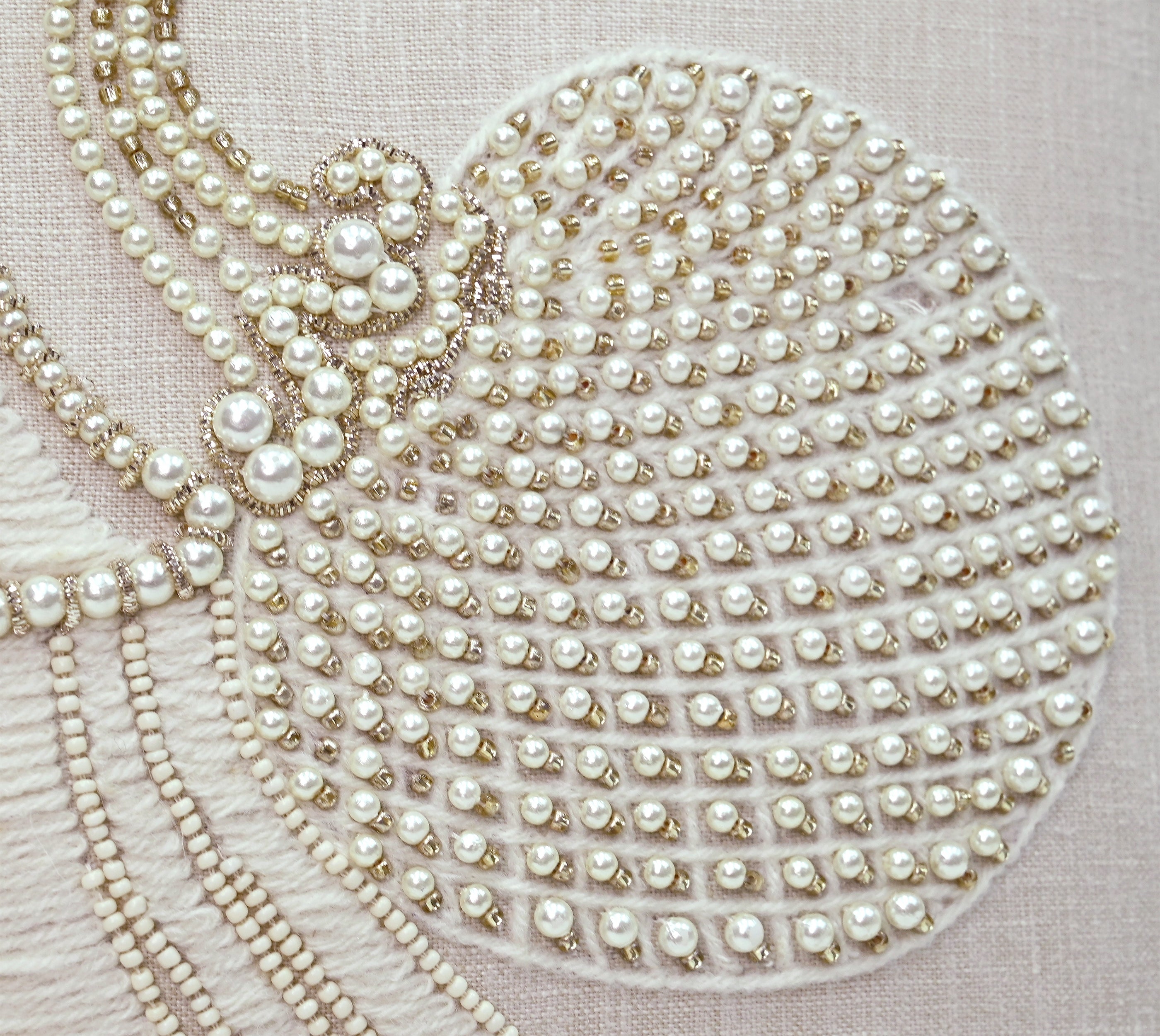 PALASH Light Beige Linen Cushion Cover