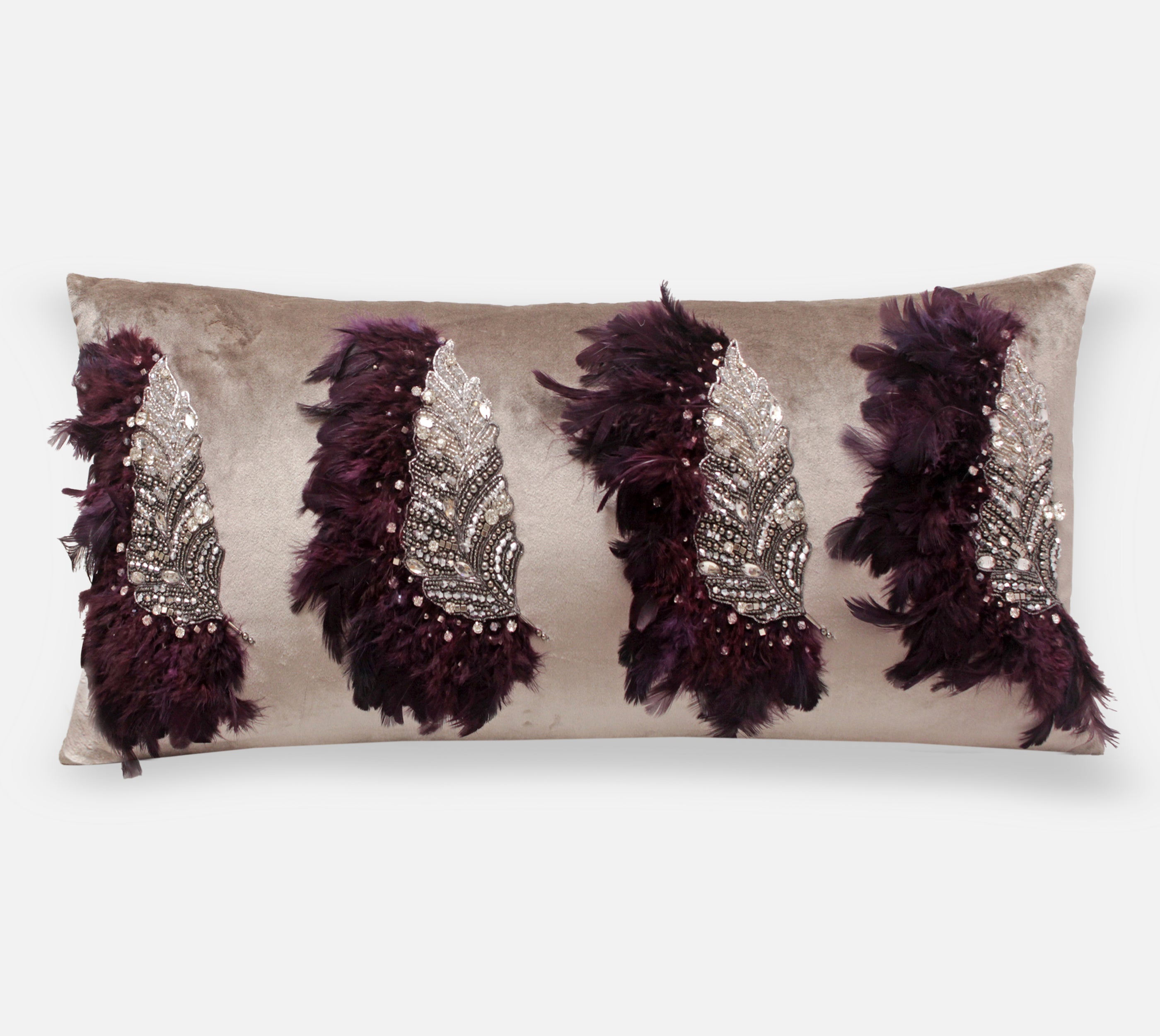 XENIA Taupe Velvet Cushion Cover