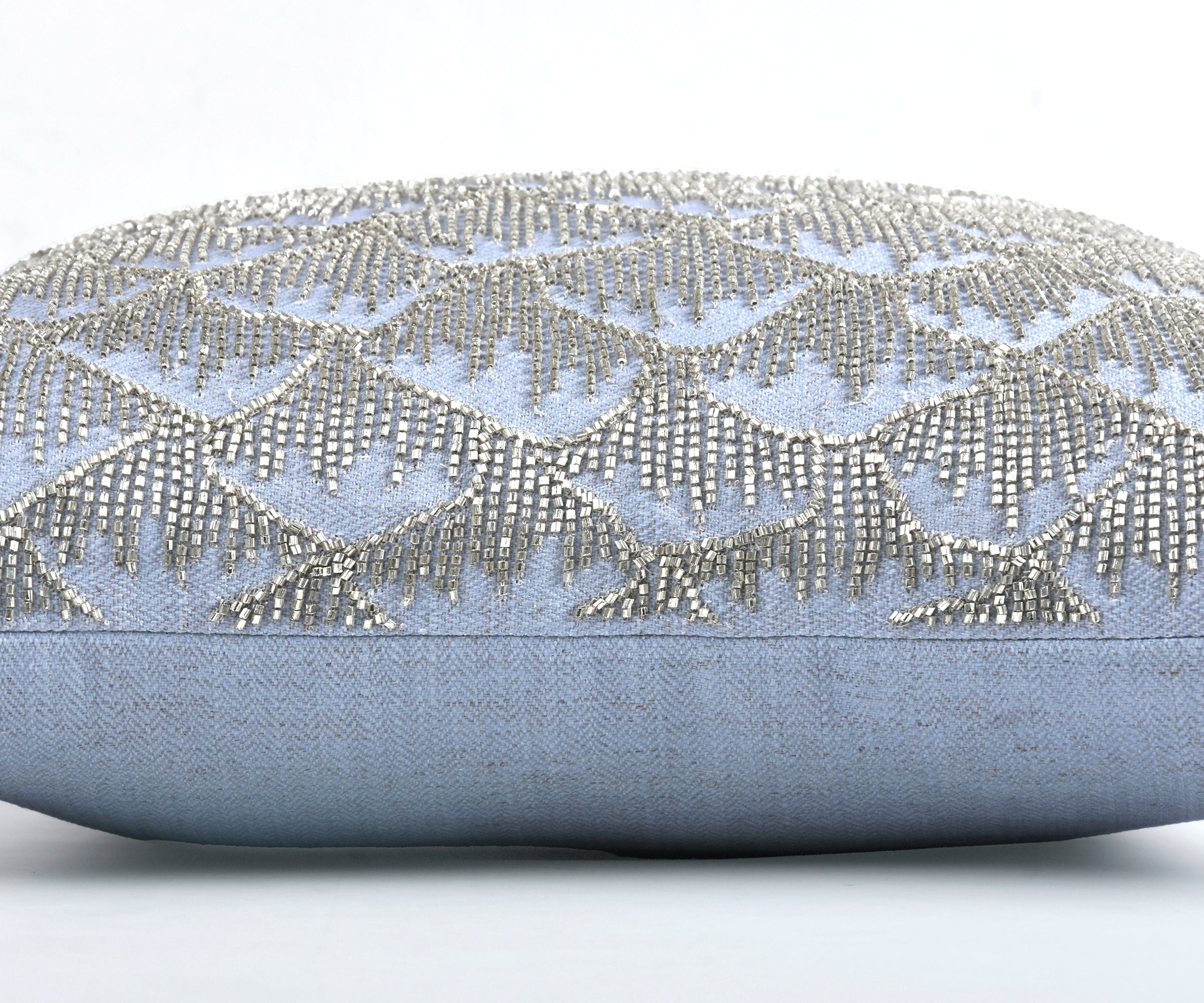 MEREDITH Dusty Blue Cotton Cushion Cover