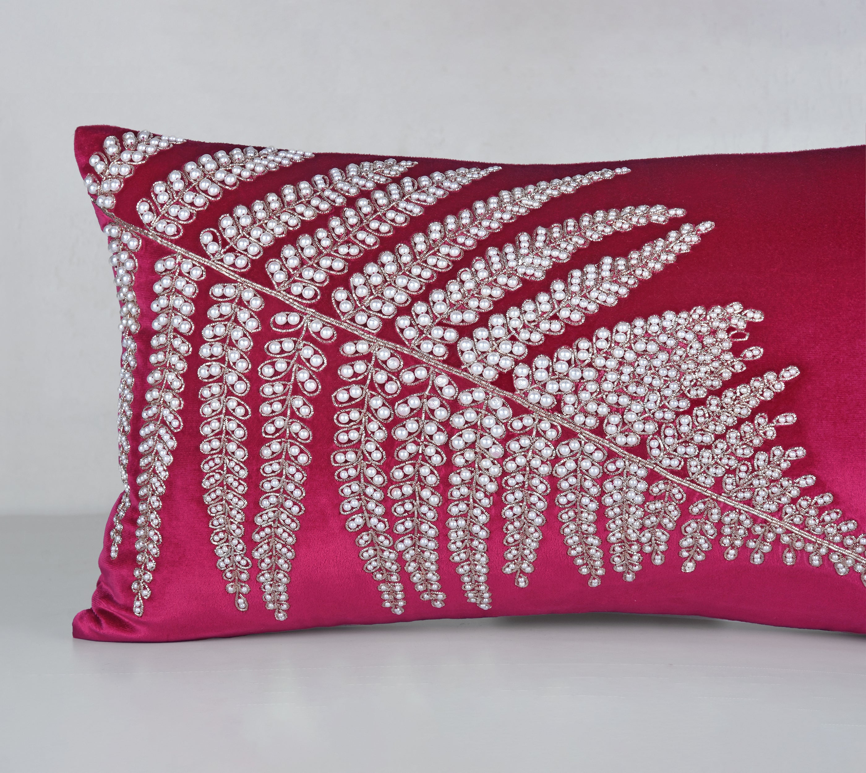CORDELIA Magenta Velvet Cushion Cover