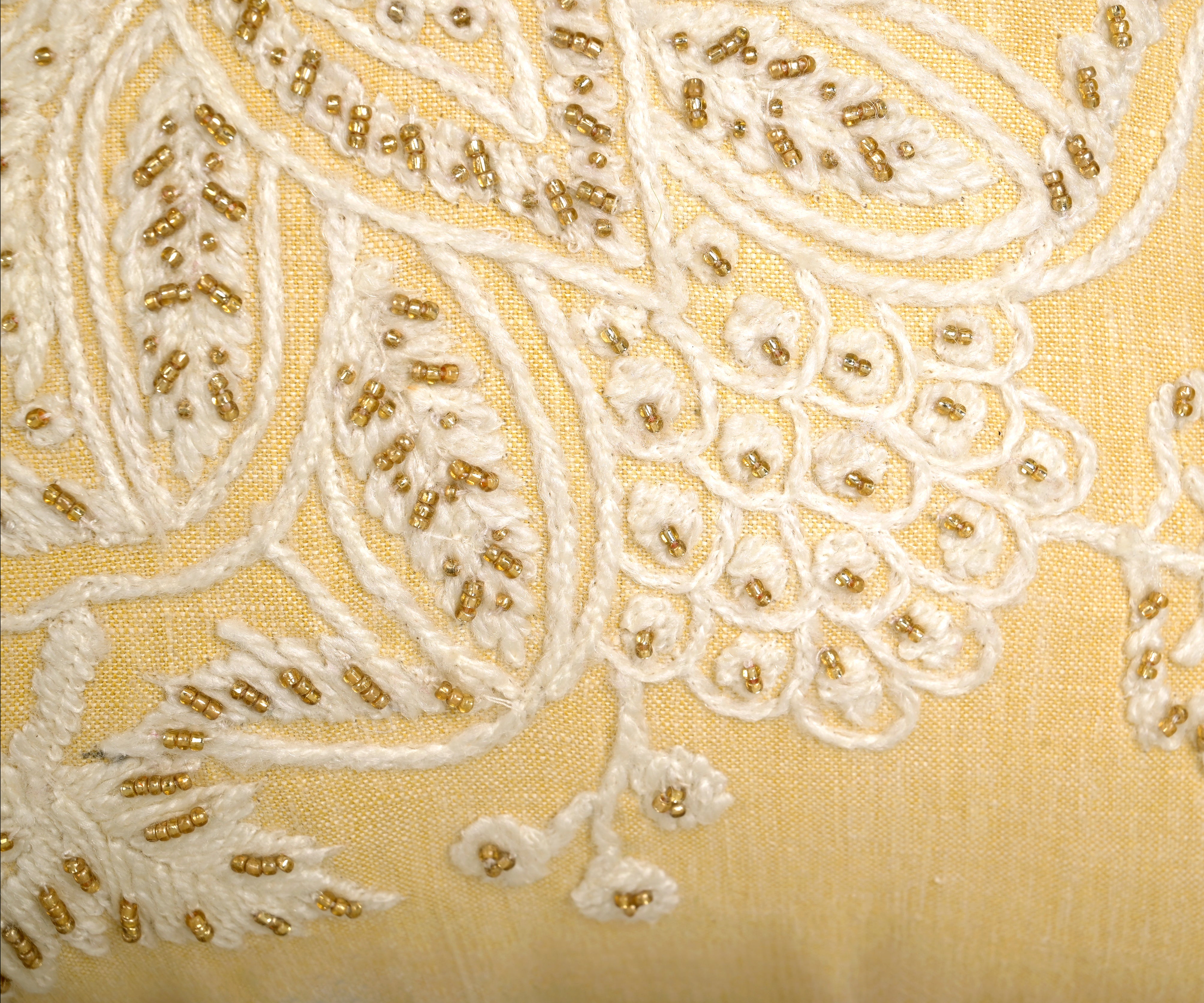 ISABELLA Yellow Linen Cushion Cover
