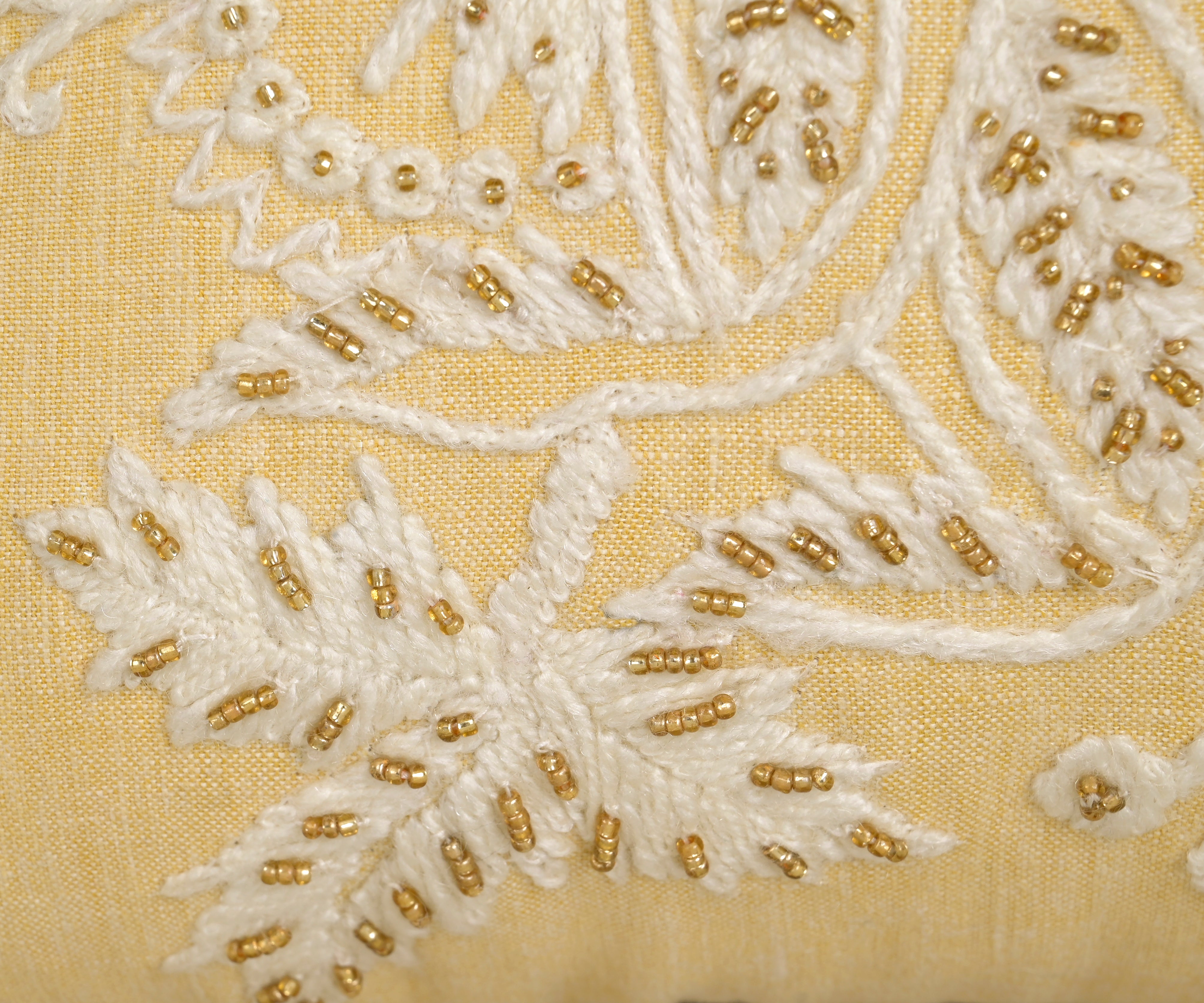 ISABELLA Yellow Linen Cushion Cover