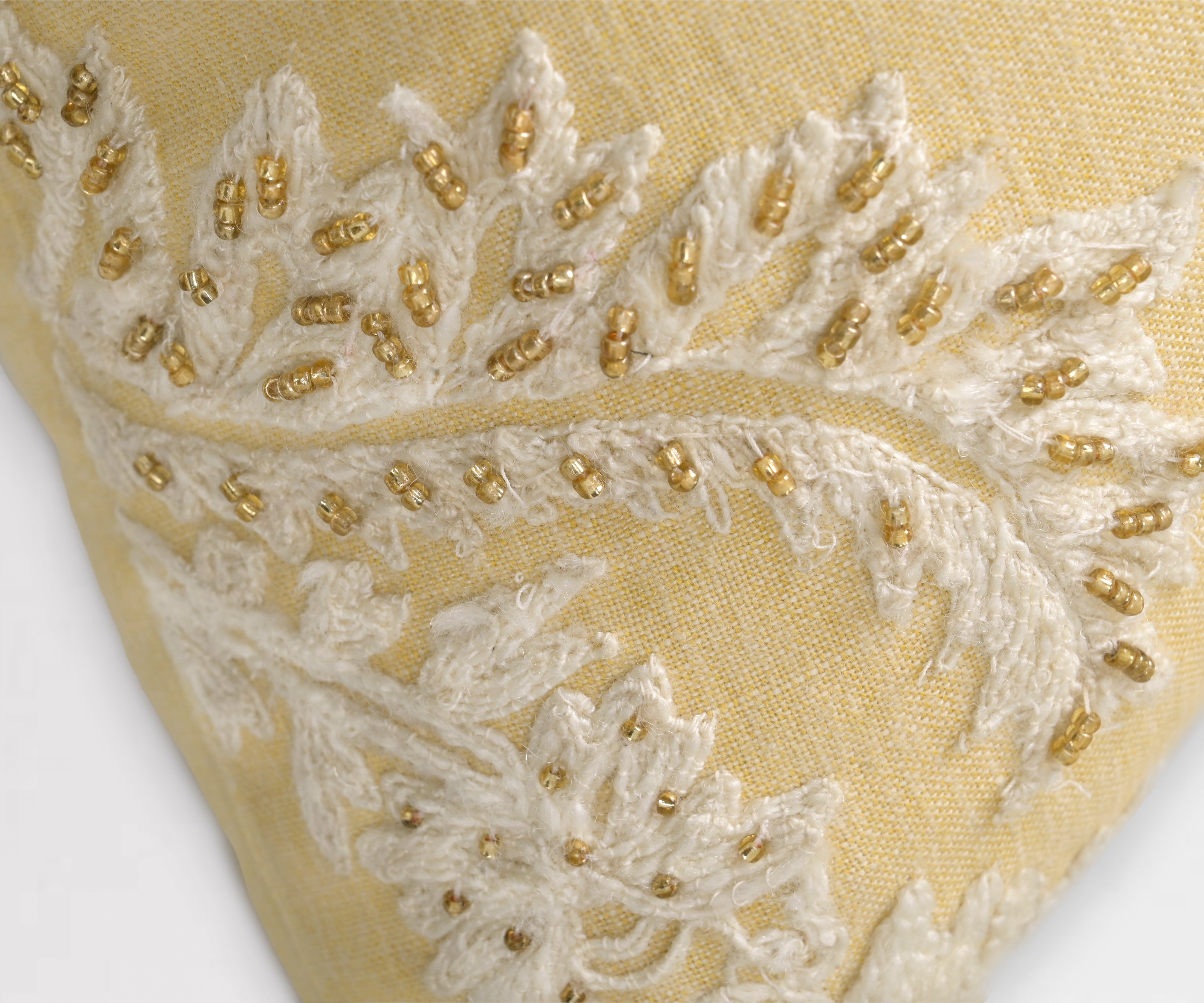 ISABELLA Yellow Linen Cushion Cover