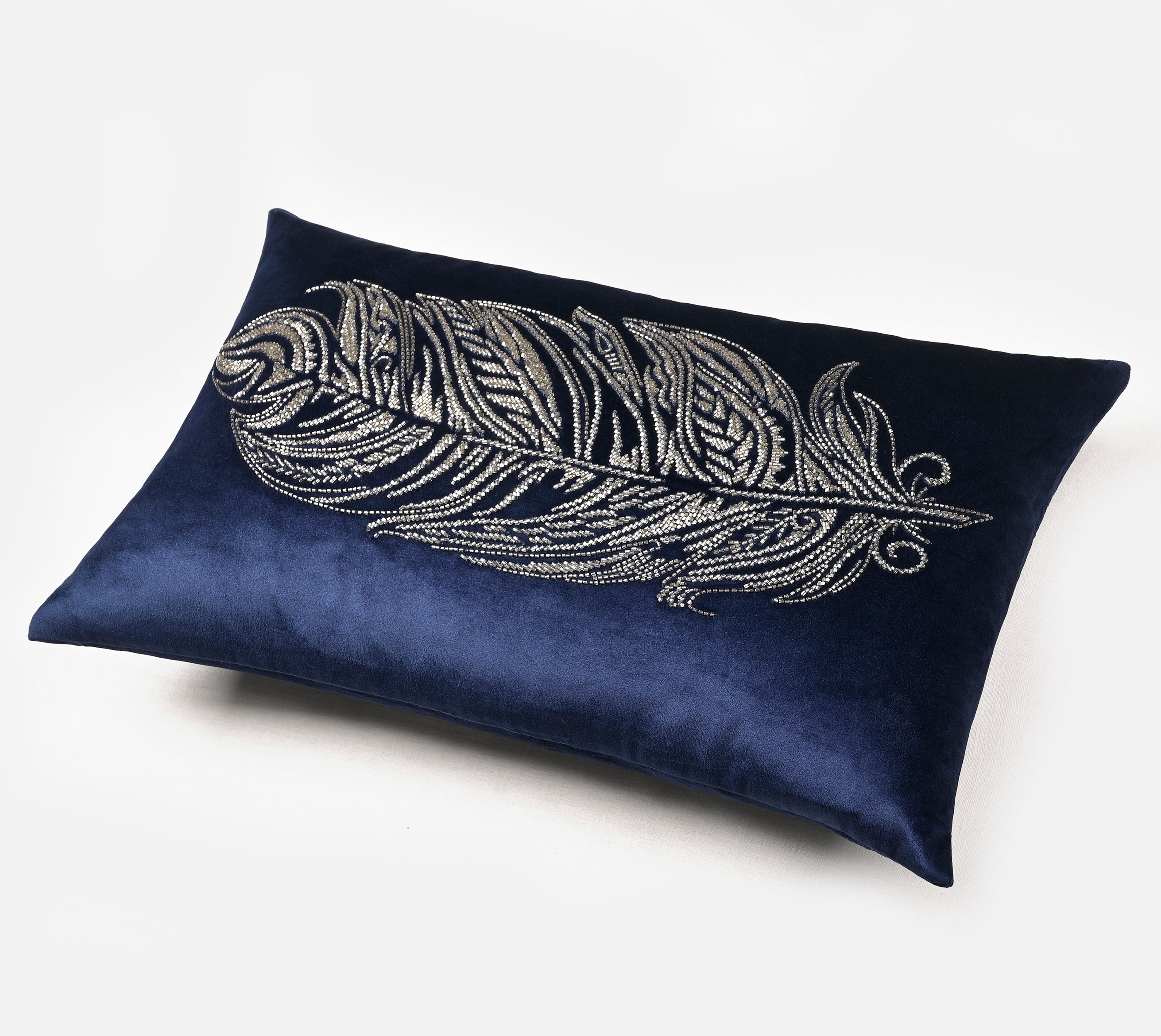 ORION Navy Blue Velvet Cushion Cover