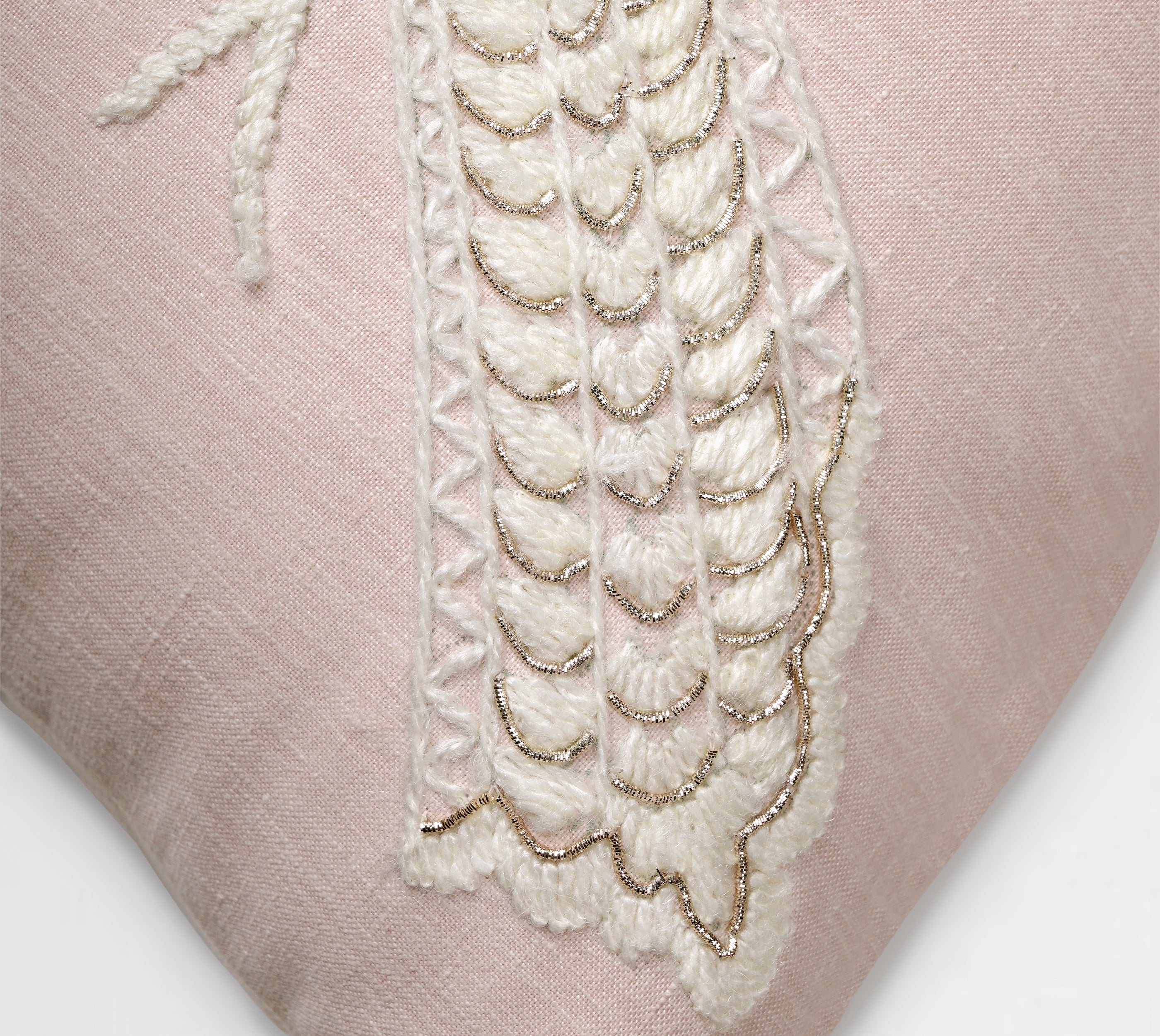 PALASH Pink Linen Cushion Cover